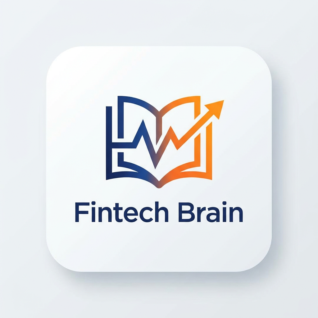 AI Design for A modern, minimalist app icon design for a fintech platform called Fintech Brain. The logo should be meaniful but shouldnot focus on finance and brain but overall news app The composition is clean, centered, and high-contrast, set against a soft matte white background with subtle depth and professional vector aesthetics.