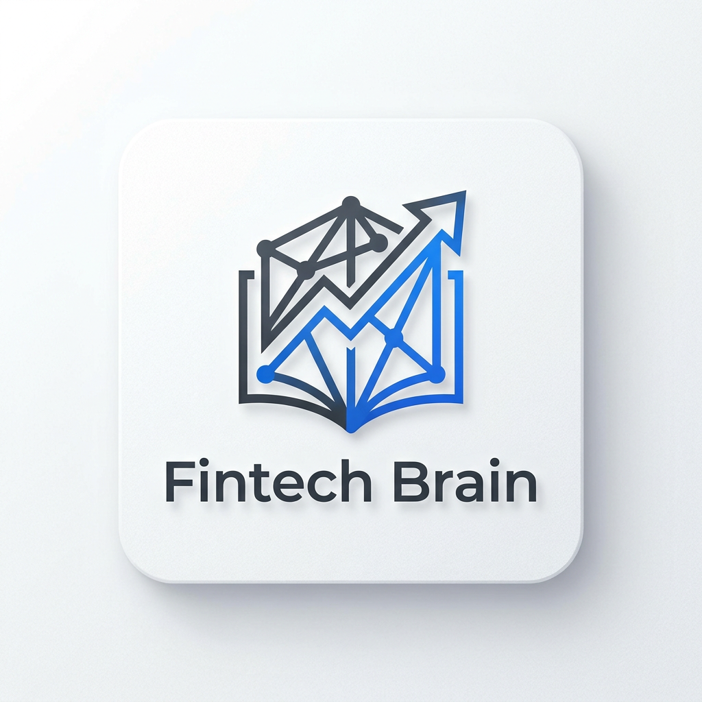 AI Design for A modern, minimalist app icon design for a fintech platform called Fintech Brain. The logo should be meaniful but shouldnot focus on finance and brain but overall news app The composition is clean, centered, and high-contrast, set against a soft matte white background with subtle depth and professional vector aesthetics.