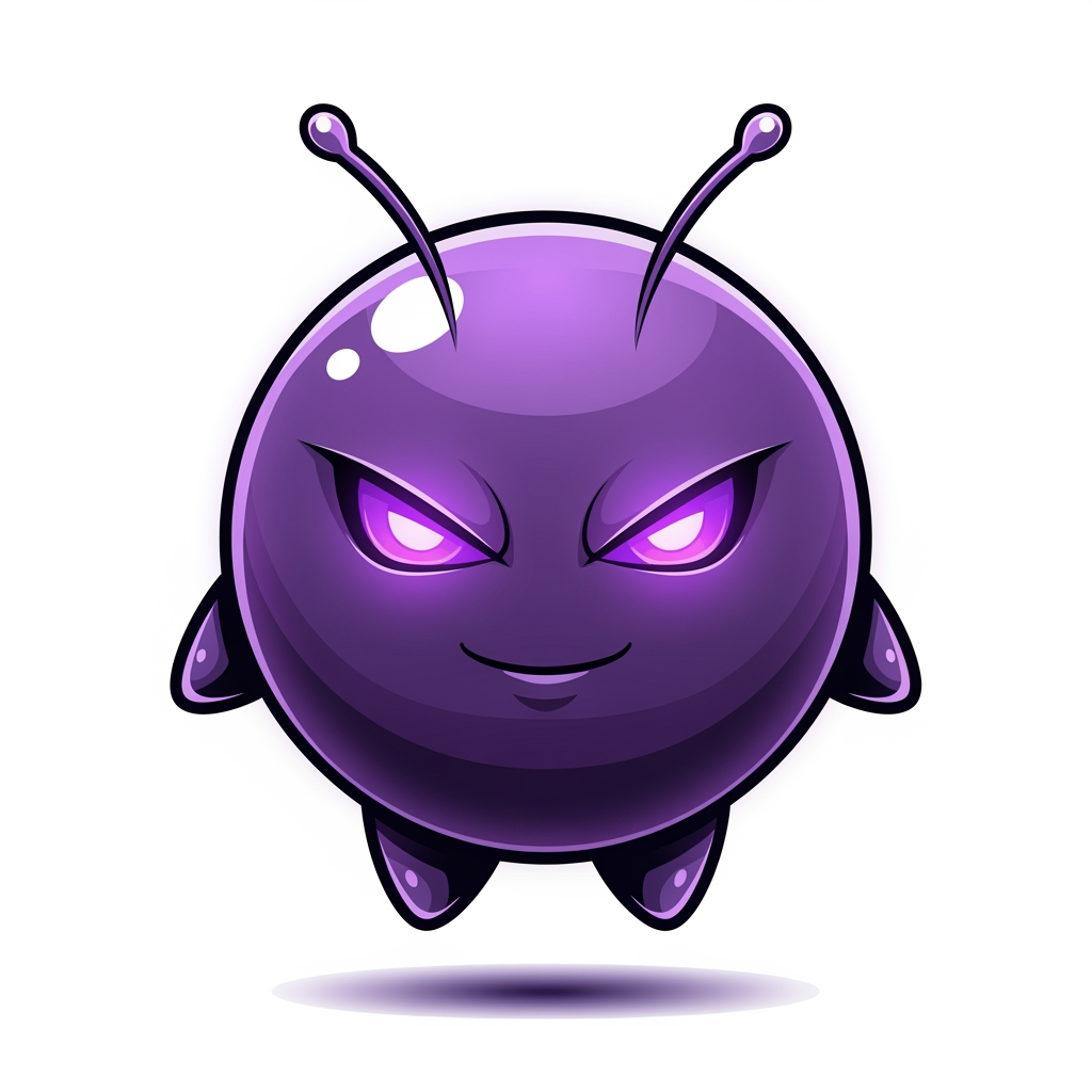 AI Design for Create a world-class premium mascot logo for a professional gaming marketplace.
Design a small, perfectly round mascot with a smooth spherical body, tiny floating arms, short legs, and two short antennae. The silhouette must be extremely simple, bold, iconic, and instantly recognizable, similar to the strongest modern game mascots and mobile game icons.
This is NOT a full character illustration.
It is a premium mascot logo intended for branding.
The mascot should feel:
• 40% adorable
• 60% legendary anime protagonist
Inspired by the mysterious, elegant, overpowered aura of high-end anime such as Solo Leveling, while remaining completely original.
Facial expression:
• sharp glowing magical eyes
• confident, charismatic smile
• intelligent expression
• calm overwhelming confidence
• mysterious hidden power
• heroic presence
• absolutely not angry or evil
The mascot should resemble an S-rank mythical companion or legendary magical creature rather than a cartoon animal.
Visual style:
• premium esports mascot logo
• AAA gaming branding
• premium mobile game icon
• clean geometric silhouette
• bold readable shape
• minimal but expressive
• highly recognizable
• soft 3D rendering
• vector-inspired design
• polished digital illustration
• glossy premium finish
• cinematic lighting
• subtle rim light
• elegant magical glow
• luxury game branding quality
Colors:
Royal Purple
Deep Violet
Dark Indigo
Soft Lavender highlights
Use smooth premium gradients, glossy reflections, magical purple energy, subtle dark aura, soft bloom lighting, and rich contrast while keeping the silhouette clean.
The mascot must feel powerful without becoming complex.
Avoid:
childish proportions
baby-like face
oversized cute eyes
funny expression
realistic anatomy
human body
armor
weapons
clothes
wings
horns
unnecessary accessories
busy details
text
letters
background elements
watermarks
Background:
Transparent background or pure white background.
Composition:
Centered mascot.
Symmetrical composition.
Logo-focused.
Large face.
Strong silhouette.
Minimal negative space.
Quality:
Ultra premium.
Award-winning logo design.
Professional branding.
Memorable.
Iconic.
Perfect for favicon, app icon, website branding, esports identity, and gaming marketplace.