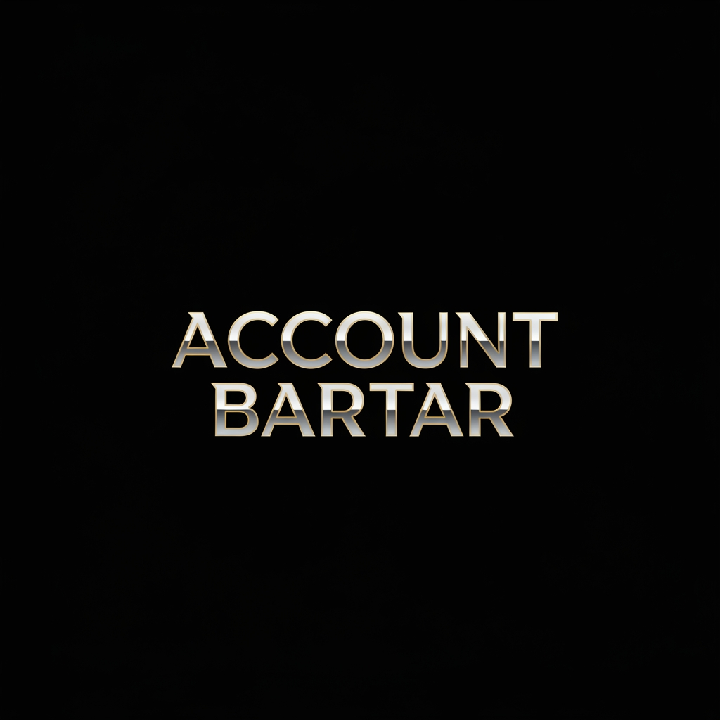 AI Design for Create an ultra-premium wordmark logo for "Account Bartar".

Typography only.

Elegant custom lettering with a luxury gaming aesthetic.

Blend the visual language of high-end fintech brands and modern gaming companies.

Sharp precision, balanced spacing, distinctive letter construction.

Black background.

Colors: matte silver, platinum and subtle gold highlights.

Minimal, iconic and professional.

Vector logo, transparent background.

No icon, no symbol, no mascot.