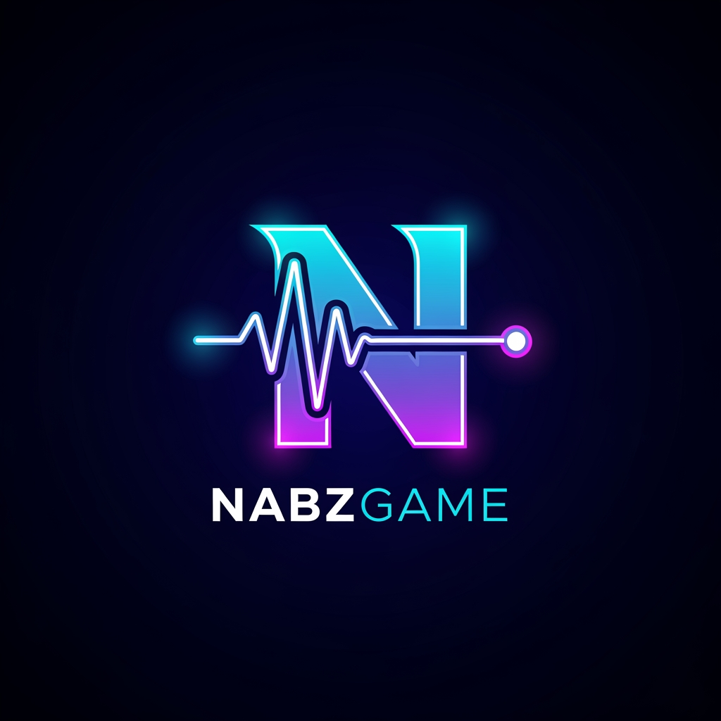 AI Design for Create a unique logo for NabzGame, featuring a stylized N integrated with a dynamic pulse waveform. The pulse line flows naturally through the N, symbolizing energy, gaming excitement and live activity. Futuristic gaming marketplace branding, neon blue, cyber purple, glowing accents, clean vector artwork, modern typography, scalable logo, premium esports aesthetic, dark luxury background, highly memorable icon.