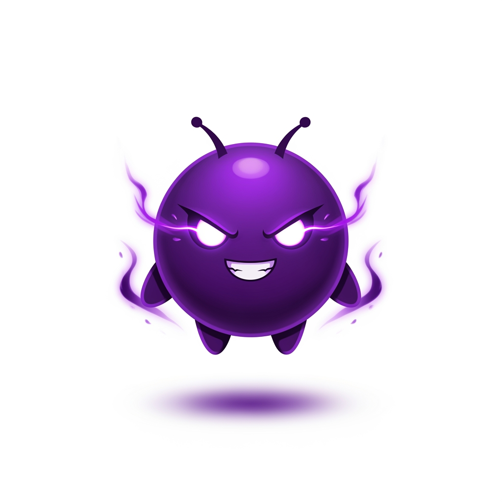 AI Design for Design a premium mascot logo for a gaming marketplace brand.
Create a small, perfectly round mascot with a smooth spherical body, tiny floating arms, short legs, and two short antennae on top. The silhouette should be extremely simple and instantly recognizable, almost like a modern game icon.
The character must look cute at first glance, but instead of being childish, it should feel powerful, mysterious, and charismatic, inspired by the dark, stylish energy of high-end anime like Solo Leveling.
The face should have:
sharp glowing eyes with magical energy
a confident, intimidating smile
an expression that radiates confidence, intelligence, and hidden power
no anger, no evil, just overwhelming presence
The overall feeling should combine:
40% adorable mascot
60% legendary anime protagonist
Use rich royal purple and deep violet gradients with glossy highlights, subtle magical glow, soft rim lighting, and premium digital painting quality.
The mascot should feel like an S-rank creature or a mythical companion rather than a normal cartoon character.
Design style:
modern esports mascot
premium mobile game icon
anime-inspired
clean vector-like silhouette
soft 3D rendering
highly polished
expressive face
minimal but iconic
perfect for branding and logo usage
Avoid:
childish appearance
oversized sparkling eyes
excessive cuteness
scary monster design
realistic anatomy
complex accessories
unnecessary armor or clothing
The final logo should be memorable, premium, intimidating, heroic, and instantly recognizable, suitable for a professional gaming marketplace.
Give the mascot the aura of an S-rank shadow monarch companion. Its eyes should glow with mysterious magical power. The smile should suggest absolute confidence. Add subtle dark energy surrounding the body, elegant purple aura, cinematic lighting, and a legendary fantasy atmosphere without making the design overly detailed. Keep the mascot simple enough to work perfectly as a logo.
لطفا این پرامپت رو برام ویرایش کن تا مخصوص leonardo ai باشه
و بهش بدم پرامپت رو تا لوگو رو برام بسازه