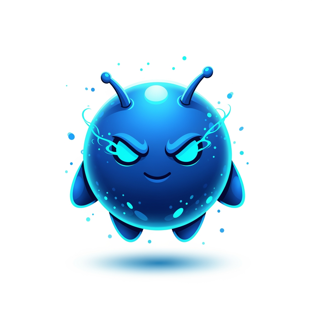 AI Design for Create a world-class premium mascot logo for a professional gaming marketplace.
Design an iconic, perfectly round mythical mascot with an ultra-clean spherical body, tiny floating hands, short legs, and two short antennae. The silhouette must be bold, simple, modern, and instantly recognizable like a premium game icon.
The mascot should feel like a legendary magical companion from a AAA fantasy game.
Balance:
40% adorable
60% powerful
The face is the main focus.
Give it sharp glowing cyan-blue magical eyes with a confident intelligent smile. The expression should radiate calm confidence, hidden power, wisdom, mystery, and heroic charisma without looking evil or aggressive.
Surround the mascot with elegant magical energy, soft glowing particles, subtle aura, cinematic lighting, glossy reflections, soft bloom, and premium highlights.
Color palette:
Electric Cyan, Sky Blue, Azure Blue, Ice Blue, White highlights.
Use smooth premium gradients with glossy crystal-like reflections. The mascot should look luminous, magical, fresh, luxurious, and energetic instead of dark.
Rendering style:
premium esports mascot logo, AAA game branding, premium mobile game icon, soft 3D, vector-inspired, polished digital illustration, bold silhouette, clean curves, expressive face, luxury branding, minimal details, glossy finish, high contrast.
The mascot must immediately communicate rarity, prestige, confidence, intelligence, and legendary status.
No armor.
No clothes.
No weapons.
No wings.
No horns.
No realistic anatomy.
No text.
No letters.
No background.
Transparent background.
The final logo should resemble the mascot of a top-tier gaming company, suitable for website branding, app icon, favicon, and esports identity.