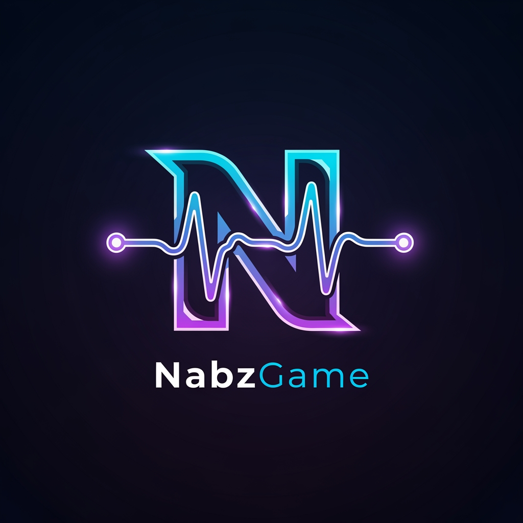 AI Design for Create a unique logo for NabzGame, featuring a stylized N integrated with a dynamic pulse waveform. The pulse line flows naturally through the N, symbolizing energy, gaming excitement and live activity. Futuristic gaming marketplace branding, neon blue, cyber purple, glowing accents, clean vector artwork, modern typography, scalable logo, premium esports aesthetic, dark luxury background, highly memorable icon.