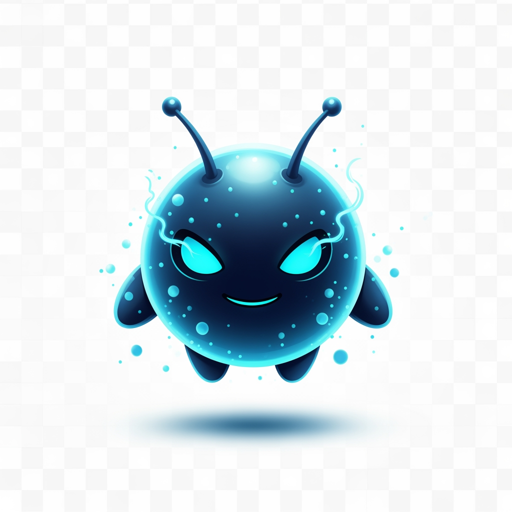 AI Design for Create a world-class premium mascot logo for a professional gaming marketplace.
Design an iconic, perfectly round mythical mascot with an ultra-clean spherical body, tiny floating hands, short legs, and two short antennae. The silhouette must be bold, simple, modern, and instantly recognizable like a premium game icon.
The mascot should feel like a legendary magical companion from a AAA fantasy game.
Balance:
40% adorable
60% powerful
The face is the main focus.
Give it sharp glowing cyan-blue magical eyes with a confident intelligent smile. The expression should radiate calm confidence, hidden power, wisdom, mystery, and heroic charisma without looking evil or aggressive.
Surround the mascot with elegant magical energy, soft glowing particles, subtle aura, cinematic lighting, glossy reflections, soft bloom, and premium highlights.
#29D8FF (Bright Cyan)
#47B5FF (Sky Blue)
#6EE7FF (Ice Cyan)
#FFFFFF (Specular Highlights)
Use smooth premium gradients with glossy crystal-like reflections. The mascot should look luminous, magical, fresh, luxurious, and energetic instead of dark.
Rendering style:
premium esports mascot logo, AAA game branding, premium mobile game icon, soft 3D, vector-inspired, polished digital illustration, bold silhouette, clean curves, expressive face, luxury branding, minimal details, glossy finish, high contrast.
The mascot must immediately communicate rarity, prestige, confidence, intelligence, and legendary status.
No armor.
No clothes.
No weapons.
No wings.
No horns.
No realistic anatomy.
No text.
No letters.
No background.
Transparent background.
The final logo should resemble the mascot of a top-tier gaming company, suitable for website branding, app icon, favicon, and esports identity.