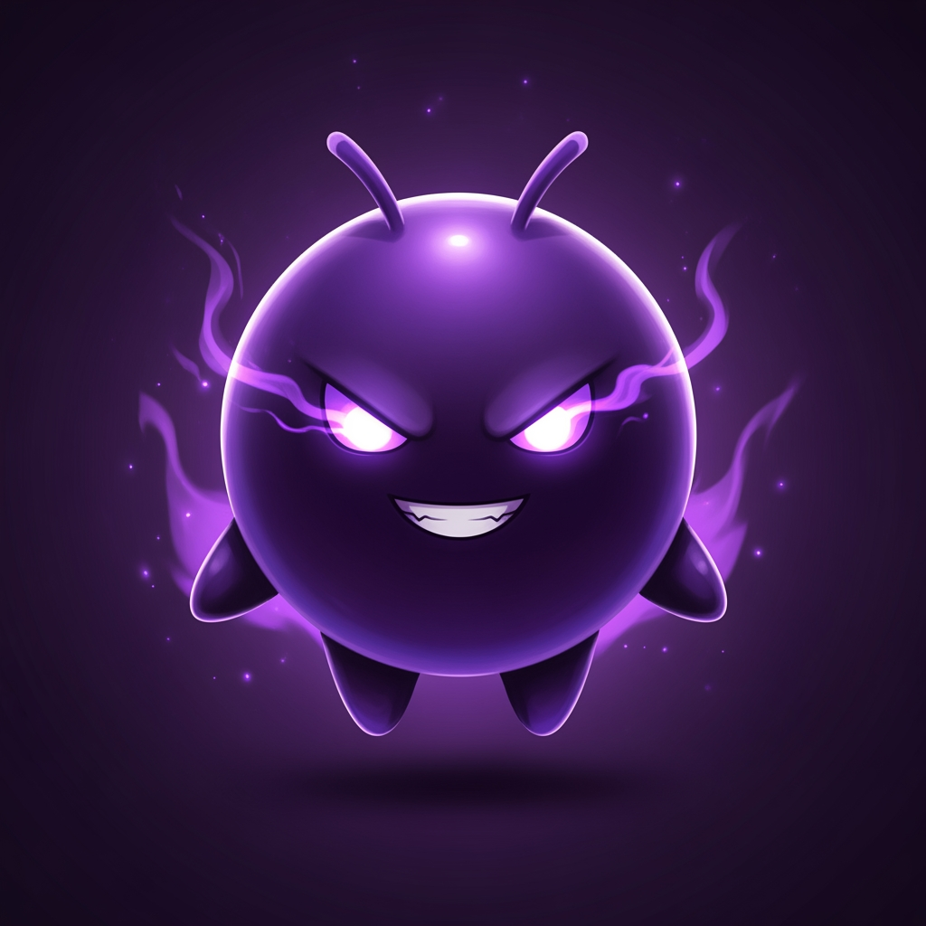 AI Design for Design a premium mascot logo for a gaming marketplace brand.
Create a small, perfectly round mascot with a smooth spherical body, tiny floating arms, short legs, and two short antennae on top. The silhouette should be extremely simple and instantly recognizable, almost like a modern game icon.
The character must look cute at first glance, but instead of being childish, it should feel powerful, mysterious, and charismatic, inspired by the dark, stylish energy of high-end anime like Solo Leveling.
The face should have:
sharp glowing eyes with magical energy
a confident, intimidating smile
an expression that radiates confidence, intelligence, and hidden power
no anger, no evil, just overwhelming presence
The overall feeling should combine:
40% adorable mascot
60% legendary anime protagonist
Use rich royal purple and deep violet gradients with glossy highlights, subtle magical glow, soft rim lighting, and premium digital painting quality.
The mascot should feel like an S-rank creature or a mythical companion rather than a normal cartoon character.
Design style:
modern esports mascot
premium mobile game icon
anime-inspired
clean vector-like silhouette
soft 3D rendering
highly polished
expressive face
minimal but iconic
perfect for branding and logo usage
Avoid:
childish appearance
oversized sparkling eyes
excessive cuteness
scary monster design
realistic anatomy
complex accessories
unnecessary armor or clothing
The final logo should be memorable, premium, intimidating, heroic, and instantly recognizable, suitable for a professional gaming marketplace.
Give the mascot the aura of an S-rank shadow monarch companion. Its eyes should glow with mysterious magical power. The smile should suggest absolute confidence. Add subtle dark energy surrounding the body, elegant purple aura, cinematic lighting, and a legendary fantasy atmosphere without making the design overly detailed. Keep the mascot simple enough to work perfectly as a logo.
لطفا این پرامپت رو برام ویرایش کن تا مخصوص leonardo ai باشه
و بهش بدم پرامپت رو تا لوگو رو برام بسازه