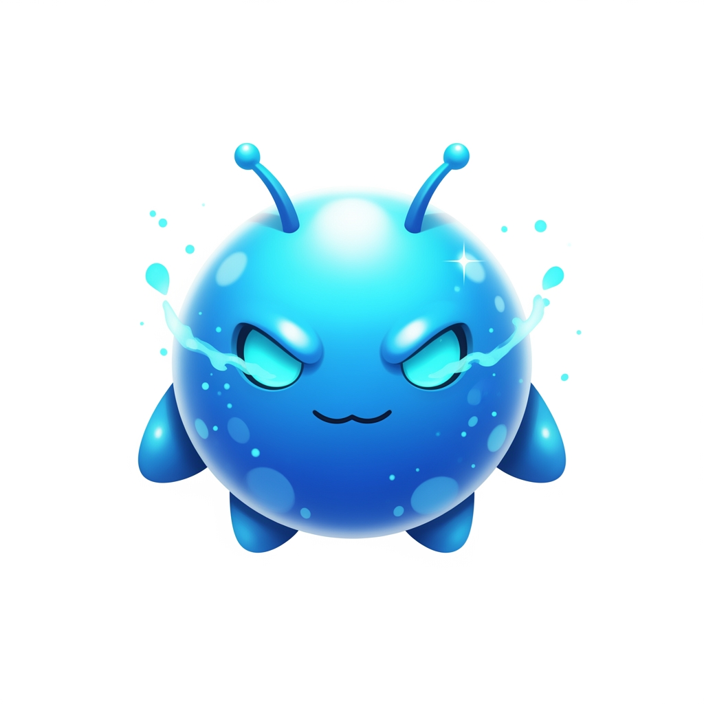 AI Design for Create a world-class premium mascot logo for a professional gaming marketplace.
Design an iconic, perfectly round mythical mascot with an ultra-clean spherical body, tiny floating hands, short legs, and two short antennae. The silhouette must be bold, simple, modern, and instantly recognizable like a premium game icon.
The mascot should feel like a legendary magical companion from a AAA fantasy game.
Balance:
40% adorable
60% powerful
The face is the main focus.
Give it sharp glowing cyan-blue magical eyes with a confident intelligent smile. The expression should radiate calm confidence, hidden power, wisdom, mystery, and heroic charisma without looking evil or aggressive.
Surround the mascot with elegant magical energy, soft glowing particles, subtle aura, cinematic lighting, glossy reflections, soft bloom, and premium highlights.
Color palette:
Electric Cyan, Sky Blue, Azure Blue, Ice Blue, White highlights.
Use smooth premium gradients with glossy crystal-like reflections. The mascot should look luminous, magical, fresh, luxurious, and energetic instead of dark.
Rendering style:
premium esports mascot logo, AAA game branding, premium mobile game icon, soft 3D, vector-inspired, polished digital illustration, bold silhouette, clean curves, expressive face, luxury branding, minimal details, glossy finish, high contrast.
The mascot must immediately communicate rarity, prestige, confidence, intelligence, and legendary status.
No armor.
No clothes.
No weapons.
No wings.
No horns.
No realistic anatomy.
No text.
No letters.
No background.
Transparent background.
The final logo should resemble the mascot of a top-tier gaming company, suitable for website branding, app icon, favicon, and esports identity.