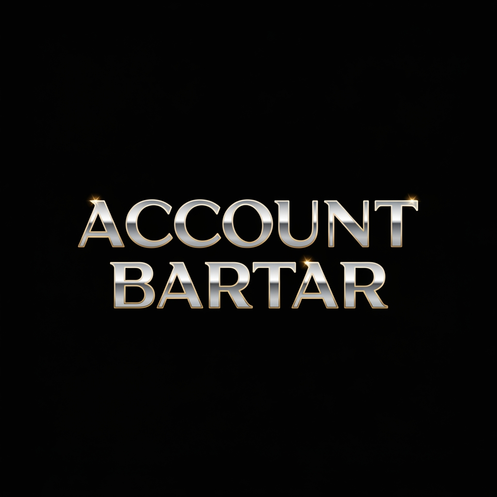 AI Design for Create an ultra-premium wordmark logo for "Account Bartar".
Typography only.
Elegant custom lettering with a luxury gaming aesthetic.
Blend the visual language of high-end fintech brands and modern gaming companies.
Sharp precision, balanced spacing, distinctive letter construction.
Black background.
Colors: matte silver, platinum and subtle gold highlights.
Minimal, iconic and professional.
Vector logo, transparent background.
No icon, no symbol, no mascot.