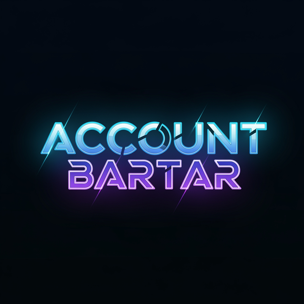 AI Design for Create a custom wordmark logo for "Account Bartar".
Typography only.
Design the lettering so that hidden visual elements subtly form the initials A and B within the wordmark structure without making them obvious.
Premium gaming marketplace aesthetic.
Futuristic geometric construction, clean vector precision.
Modern esports and technology branding.
Dark background.
Electric blue, cyan and violet glow accents.
No standalone icon, no mascot, no controller.
Transparent background.