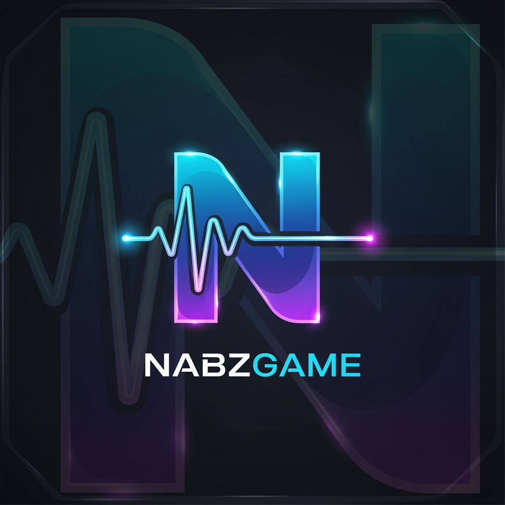 AI Design for Create a unique logo for NabzGame, featuring a stylized N integrated with a dynamic pulse waveform. The pulse line flows naturally through the N, symbolizing energy, gaming excitement and live activity. Futuristic gaming marketplace branding, neon blue, cyber purple, glowing accents, clean vector artwork, modern typography, scalable logo, premium esports aesthetic, dark luxury background, highly memorable icon.