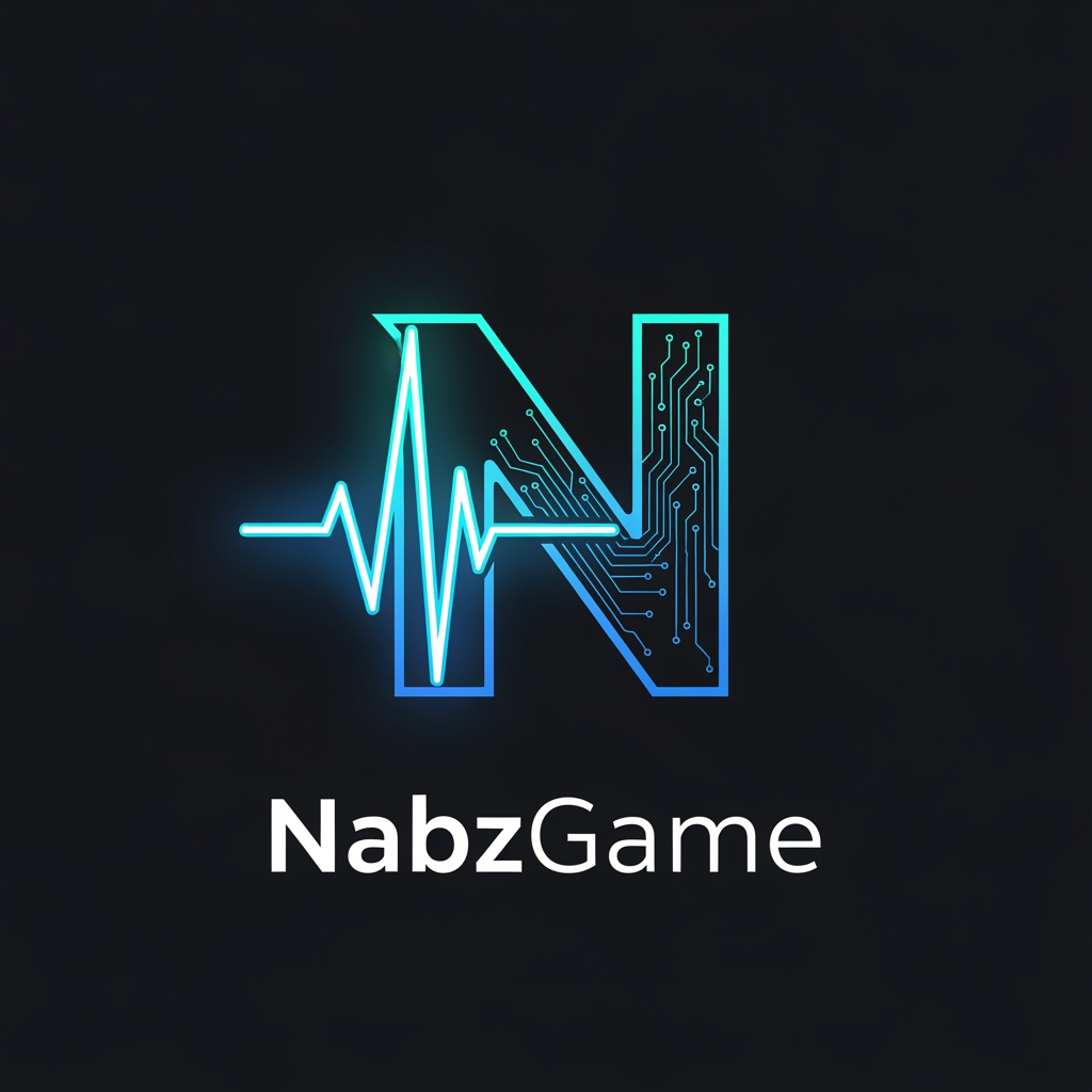 AI Design for Create an iconic monogram logo for NabzGame. The letter N is constructed from a futuristic heartbeat pulse wave and digital circuit lines. The pulse line forms the center of the N, glowing with neon cyan and electric blue energy. Minimal yet highly distinctive, resembling the visual identity of a billion-dollar tech company. Clean geometric construction, cyber-tech aesthetics, premium gaming marketplace branding, futuristic vector logo, dark background, modern startup identity, instantly recognizable, app icon ready, world-class logo design.