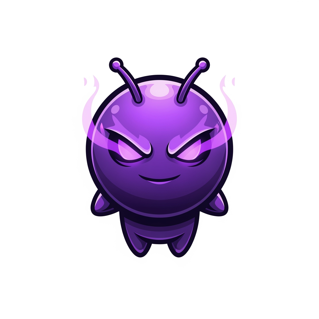 AI Design for Create a world-class premium mascot logo for a professional gaming marketplace.
Design a small, perfectly round mascot with a smooth spherical body, tiny floating arms, short legs, and two short antennae. The silhouette must be extremely simple, bold, iconic, and instantly recognizable, similar to the strongest modern game mascots and mobile game icons.
This is NOT a full character illustration.
It is a premium mascot logo intended for branding.
The mascot should feel:
• 40% adorable
• 60% legendary anime protagonist
Inspired by the mysterious, elegant, overpowered aura of high-end anime such as Solo Leveling, while remaining completely original.
Facial expression:
• sharp glowing magical eyes
• confident, charismatic smile
• intelligent expression
• calm overwhelming confidence
• mysterious hidden power
• heroic presence
• absolutely not angry or evil
The mascot should resemble an S-rank mythical companion or legendary magical creature rather than a cartoon animal.
Visual style:
• premium esports mascot logo
• AAA gaming branding
• premium mobile game icon
• clean geometric silhouette
• bold readable shape
• minimal but expressive
• highly recognizable
• soft 3D rendering
• vector-inspired design
• polished digital illustration
• glossy premium finish
• cinematic lighting
• subtle rim light
• elegant magical glow
• luxury game branding quality
Colors:
Royal Purple
Deep Violet
Dark Indigo
Soft Lavender highlights
Use smooth premium gradients, glossy reflections, magical purple energy, subtle dark aura, soft bloom lighting, and rich contrast while keeping the silhouette clean.
The mascot must feel powerful without becoming complex.
Avoid:
childish proportions
baby-like face
oversized cute eyes
funny expression
realistic anatomy
human body
armor
weapons
clothes
wings
horns
unnecessary accessories
busy details
text
letters
background elements
watermarks
Background:
Transparent background or pure white background.
Composition:
Centered mascot.
Symmetrical composition.
Logo-focused.
Large face.
Strong silhouette.
Minimal negative space.
Quality:
Ultra premium.
Award-winning logo design.
Professional branding.
Memorable.
Iconic.
Perfect for favicon, app icon, website branding, esports identity, and gaming marketplace.