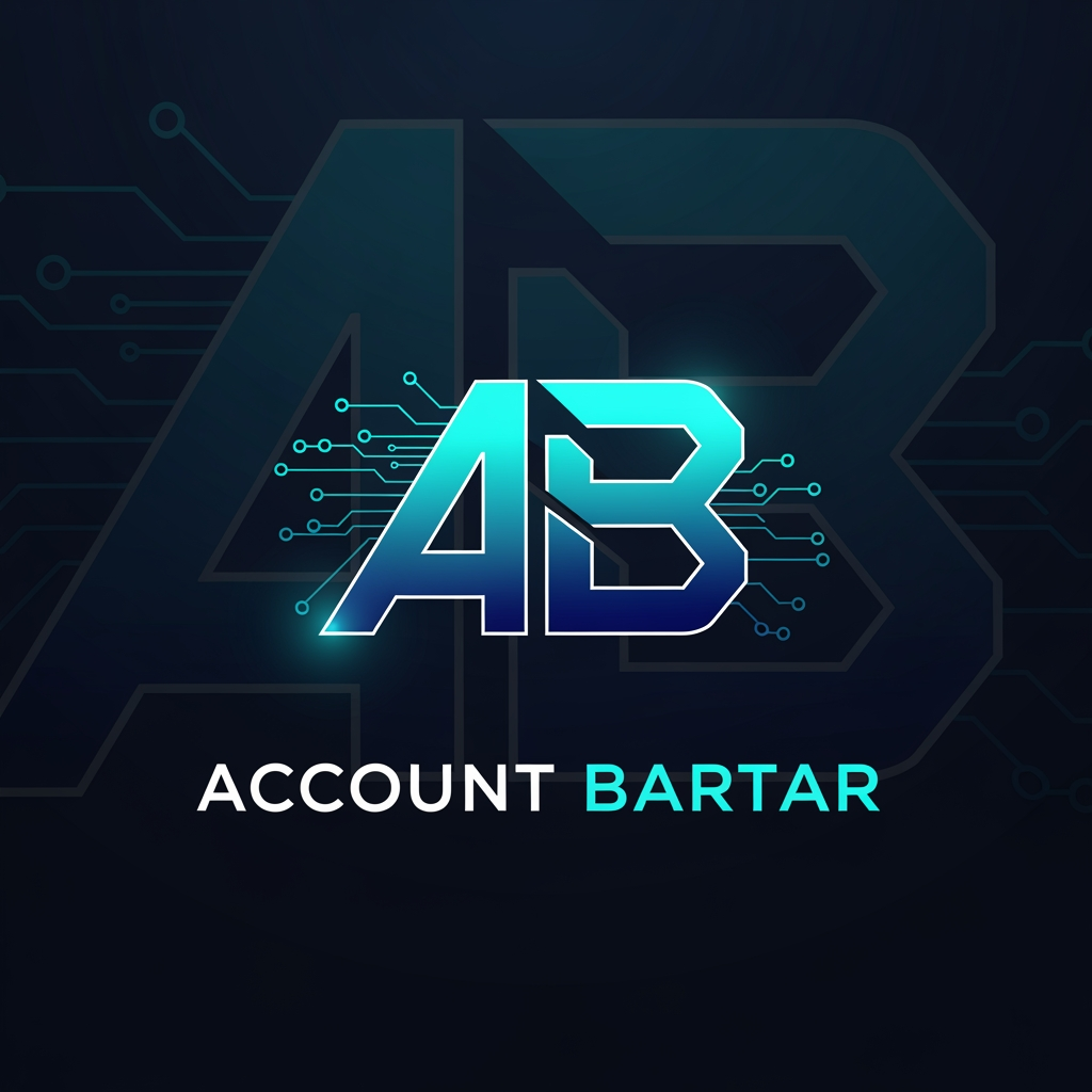 AI Design for Create a premium gaming marketplace logo for "Account Bartar".
Design a futuristic AB monogram using clean geometric shapes and sharp angles.
Incorporate subtle digital circuit details and cyber technology influences.
Neon cyan and deep blue glow on a dark background.
Minimalist vector construction, modern esports aesthetic, highly recognizable branding.
Inspired by elite technology companies and professional gaming platforms.
No game controller, no character, no animal, no weapon, no shield, no dollar sign.
Iconic, scalable, award-winning logo design.