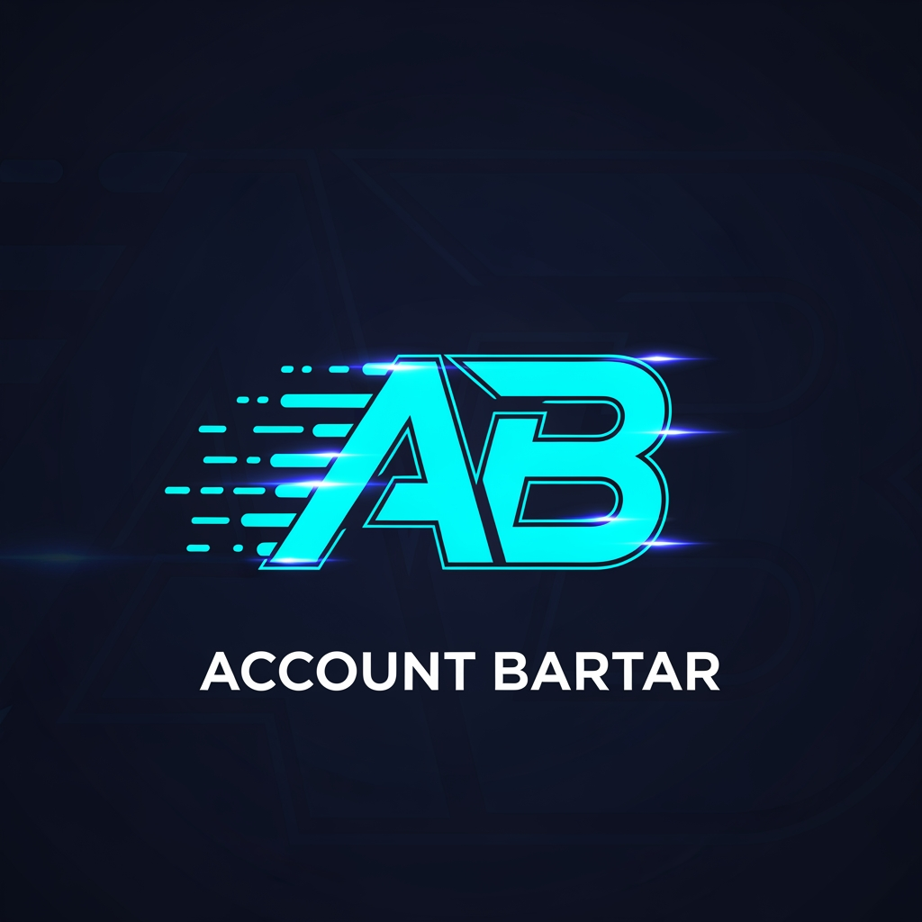AI Design for Create a modern gaming marketplace logo for "Account Bartar".
Design a custom AB monogram with dynamic speed lines and digital motion effects.
The logo should represent fast account delivery, trust, and premium gaming services.
Sharp futuristic geometry, clean vector design, esports branding quality.
Neon cyan and electric blue highlights on a dark background.
Inspired by high-performance gaming hardware and competitive esports organizations.
No mascot, no animal, no controller, no weapon, no shield, no currency symbols.
Minimalist, memorable, scalable.