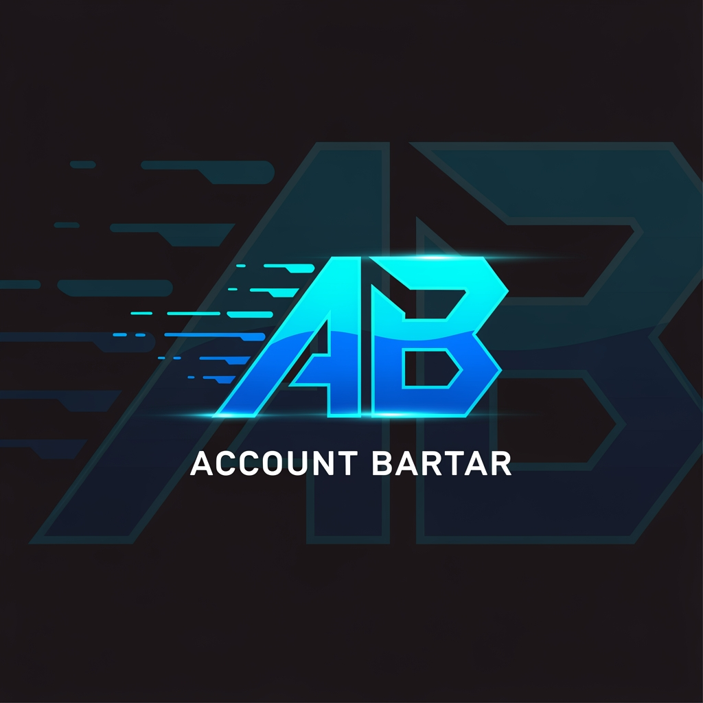 AI Design for Create a modern gaming marketplace logo for "Account Bartar".
Design a custom AB monogram with dynamic speed lines and digital motion effects.
The logo should represent fast account delivery, trust, and premium gaming services.
Sharp futuristic geometry, clean vector design, esports branding quality.
Neon cyan and electric blue highlights on a dark background.
Inspired by high-performance gaming hardware and competitive esports organizations.
No mascot, no animal, no controller, no weapon, no shield, no currency symbols.
Minimalist, memorable, scalable.