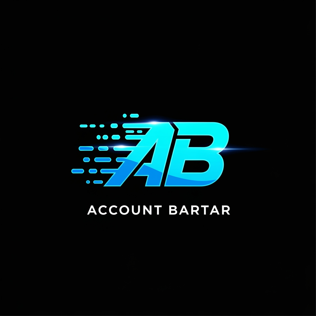 AI Design for Create a modern gaming marketplace logo for "Account Bartar".
Design a custom AB monogram with dynamic speed lines and digital motion effects.
The logo should represent fast account delivery, trust, and premium gaming services.
Sharp futuristic geometry, clean vector design, esports branding quality.
Neon cyan and electric blue highlights on a dark background.
Inspired by high-performance gaming hardware and competitive esports organizations.
No mascot, no animal, no controller, no weapon, no shield, no currency symbols.
Minimalist, memorable, scalable.