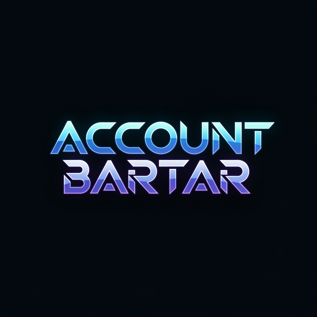 AI Design for Create a world-class custom wordmark logo for "Account Bartar".
Typography only.
Design a unique proprietary typeface exclusively for the brand.
Subtly integrate futuristic gaming aesthetics, digital marketplace identity, and premium technology branding into the letterforms themselves.
Custom-crafted characters with precise geometry, strategic negative space, and memorable visual rhythm.
The wordmark should feel like a billion-dollar global technology company serving gamers and digital asset traders.
Dark background.
Electric blue, cyan, and violet gradient highlights with restrained glow effects.
Ultra-clean vector precision.
No icon, no monogram, no symbol, no mascot, no controller, no shield, no decorative graphics.
The typography itself must be the logo.
Transparent background.