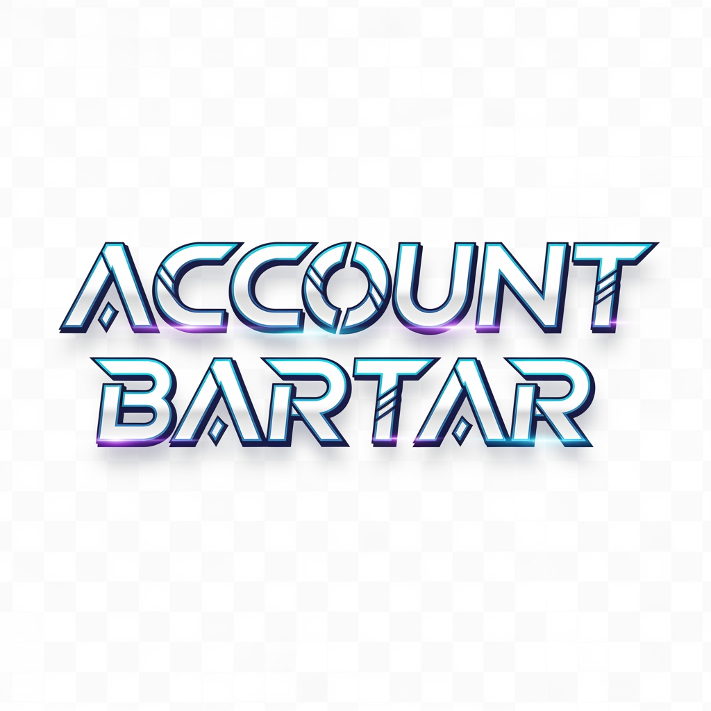 AI Design for Create a premium gaming marketplace wordmark logo for "Account Bartar".
Typography only.
Design a completely custom futuristic typeface for the words "Account Bartar".
The lettering should communicate trust, premium gaming services, secure transactions, digital ownership, and fast account delivery.
Modern esports-inspired typography combined with high-end technology and fintech branding.
Clean geometric construction, sharp cuts, subtle cyber-tech details, balanced spacing, and distinctive character design.
Incorporate unique letter modifications and custom shapes that make the wordmark highly recognizable and ownable as a standalone brand identity.
Dark background presentation.
Electric cyan, neon blue, and subtle violet glow accents.
Minimalist vector design, ultra-clean edges, professional startup quality.
No icon, no monogram, no symbol, no mascot, no controller, no shield, no extra graphics.
Focus entirely on the custom typography of "Account Bartar".
Award-winning branding quality, memorable, scalable, and suitable for a global gaming marketplace platform.
Transparent background.