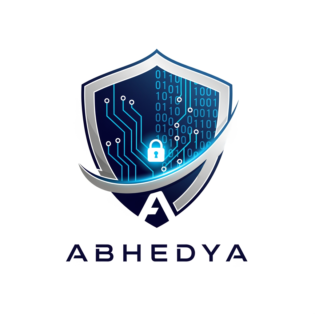 AI Design for I WANT TO CREATE A LOGO FOR MY CYBERSECURITY APP NAMED ABHEDYA