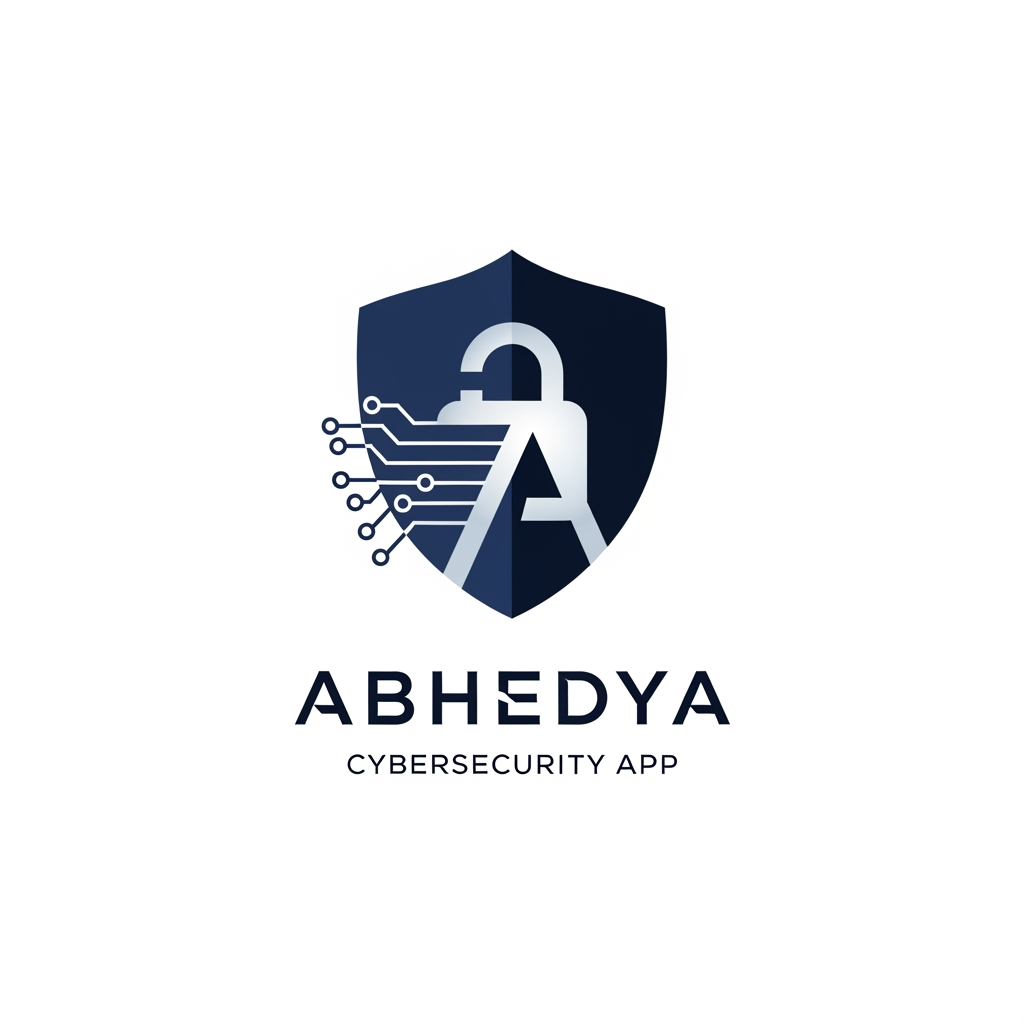 AI Design for I WANT TO CREATE A LOGO FOR MY CYBERSECURITY APP NAMED ABHEDYA
