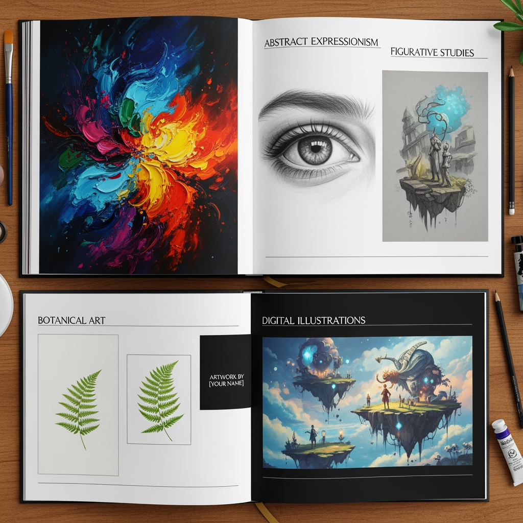 AI Design for I want to create a art portfolio