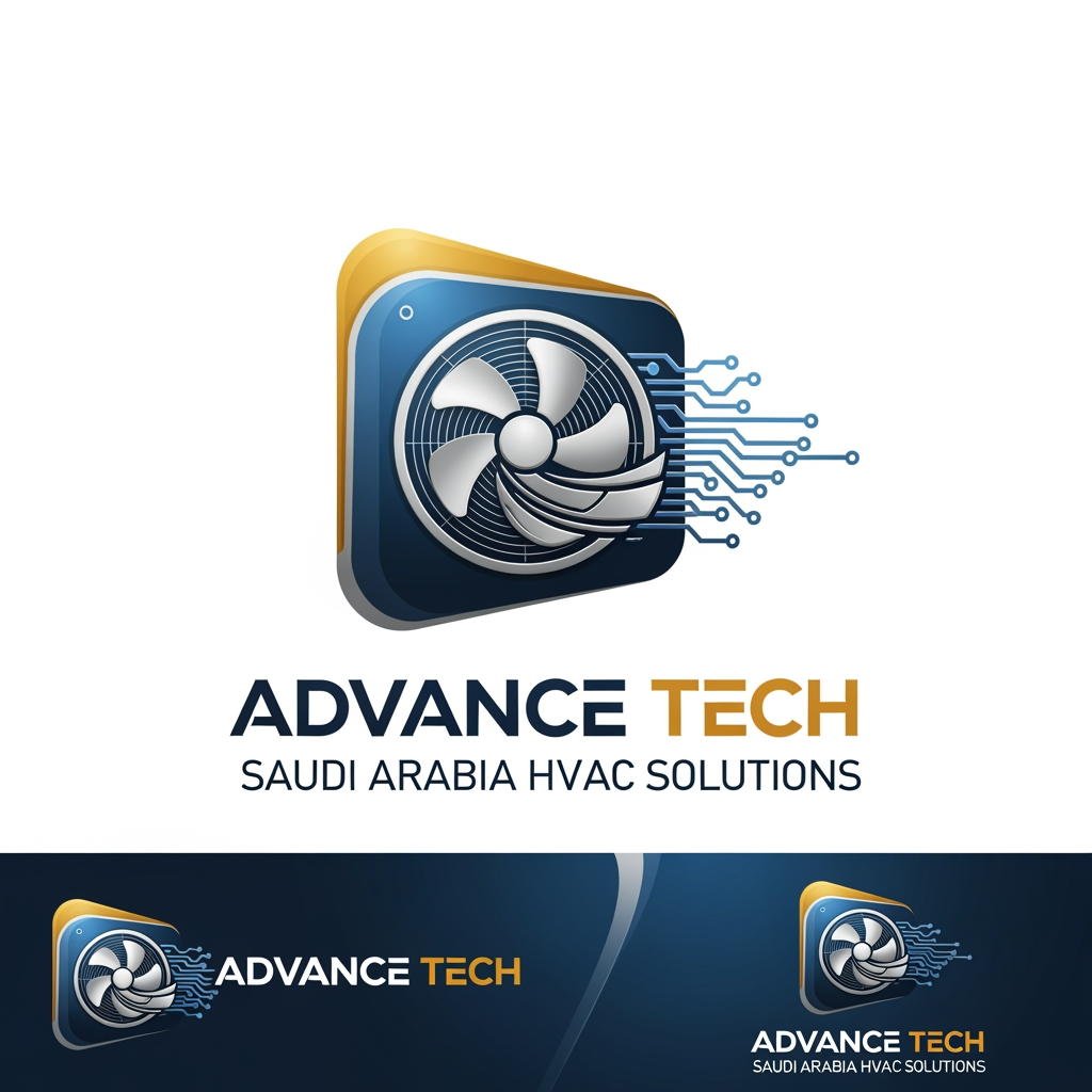 AI Design for I want to create a logo for "Advance Tech". It is a Saudi Arabia Based HVAC Company