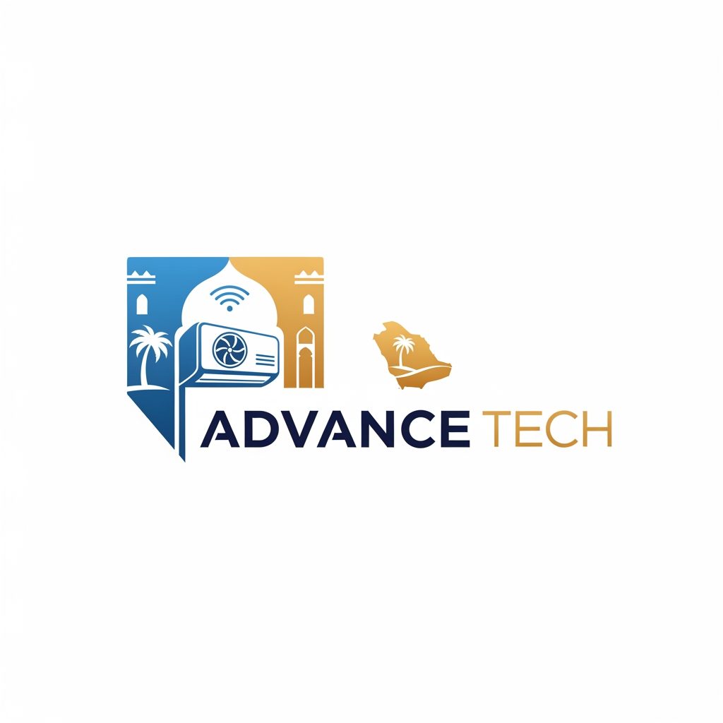 AI Design for I want to create a logo for "Advance Tech". It is a Saudi Arabia Based HVAC Company