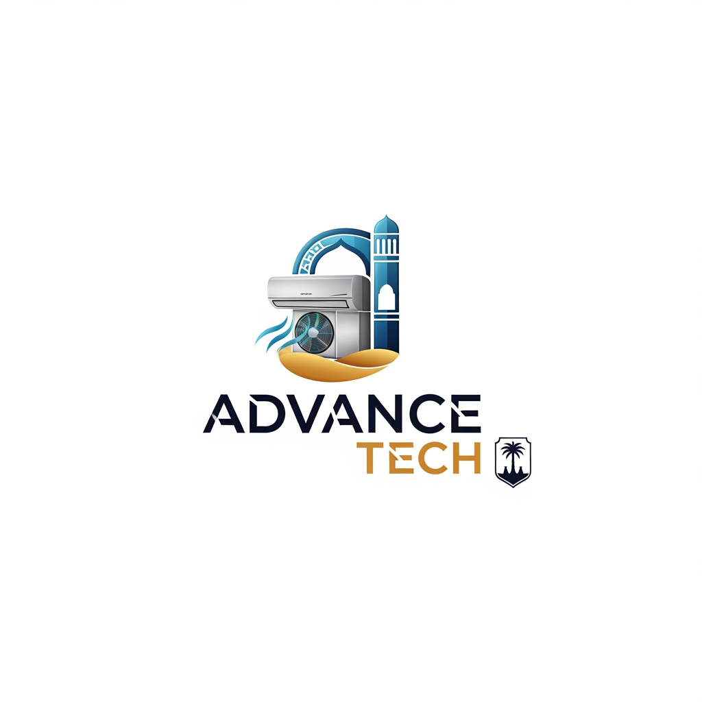 AI Design for I want to create a logo for "Advance Tech". It is a Saudi Arabia Based HVAC Company
