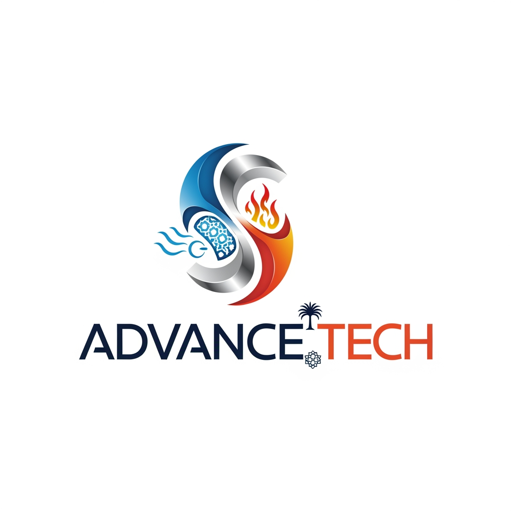 AI Design for I want to create a logo for "Advance Tech". It is a Saudi Arabia Based HVAC Company