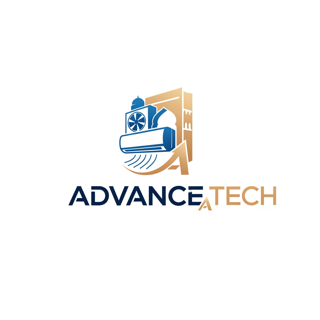 AI Design for I want to create a logo for "Advance Tech". It is a Saudi Arabia Based HVAC Company