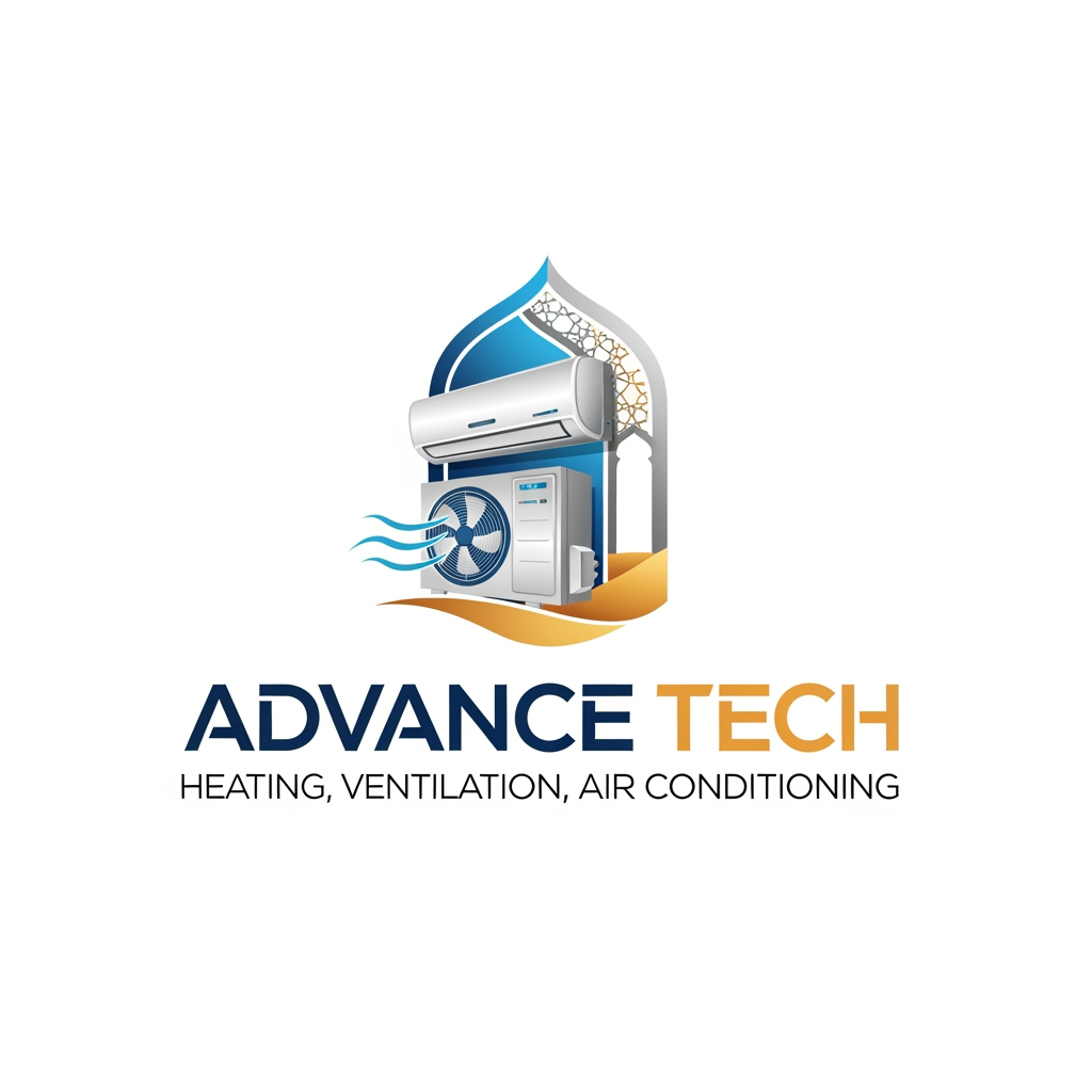 AI Design for I want to create a logo for "Advance Tech". It is a Saudi Arabia Based HVAC Company