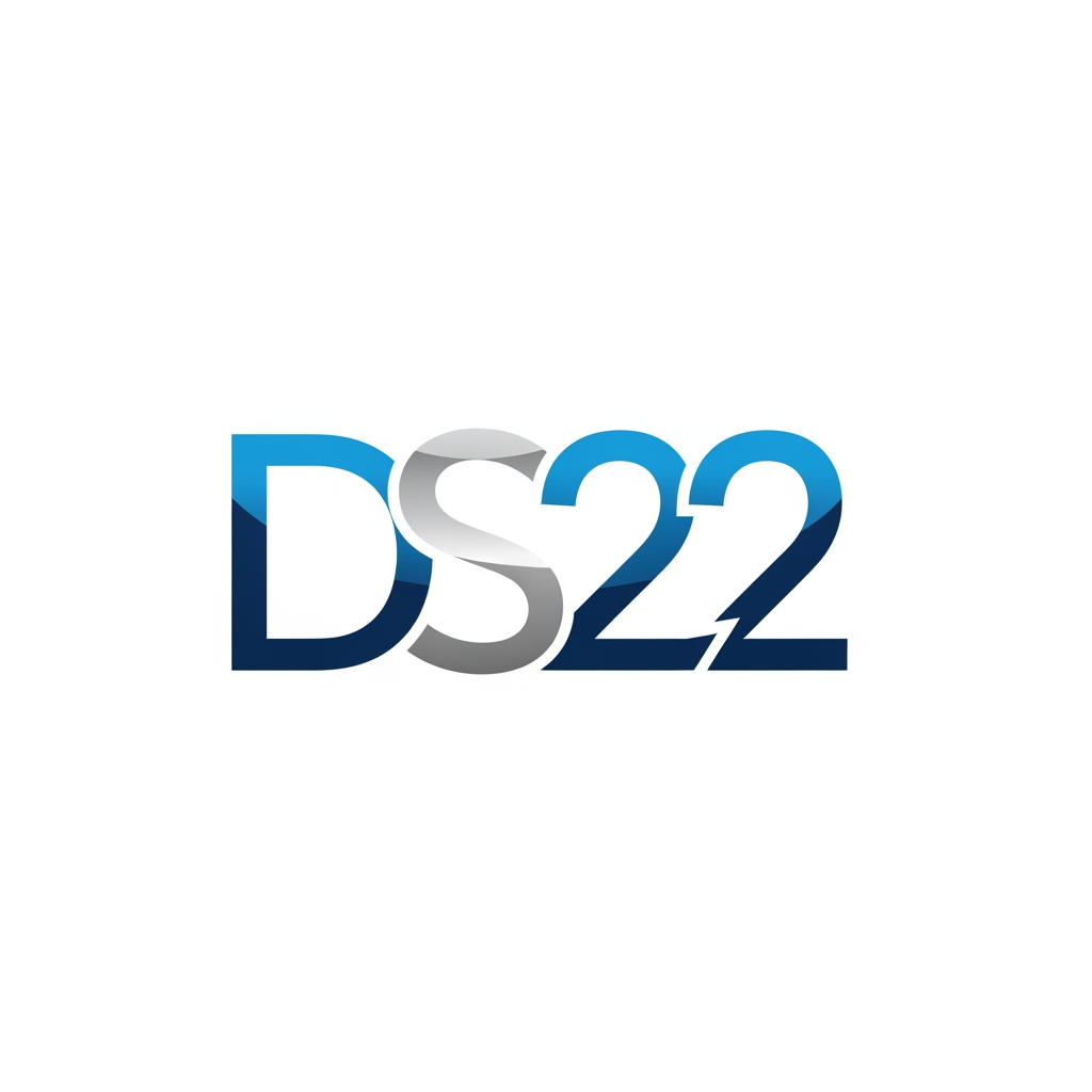 AI Design for ahora genera un logo donde se lea DS y 22 a la vez fusionados