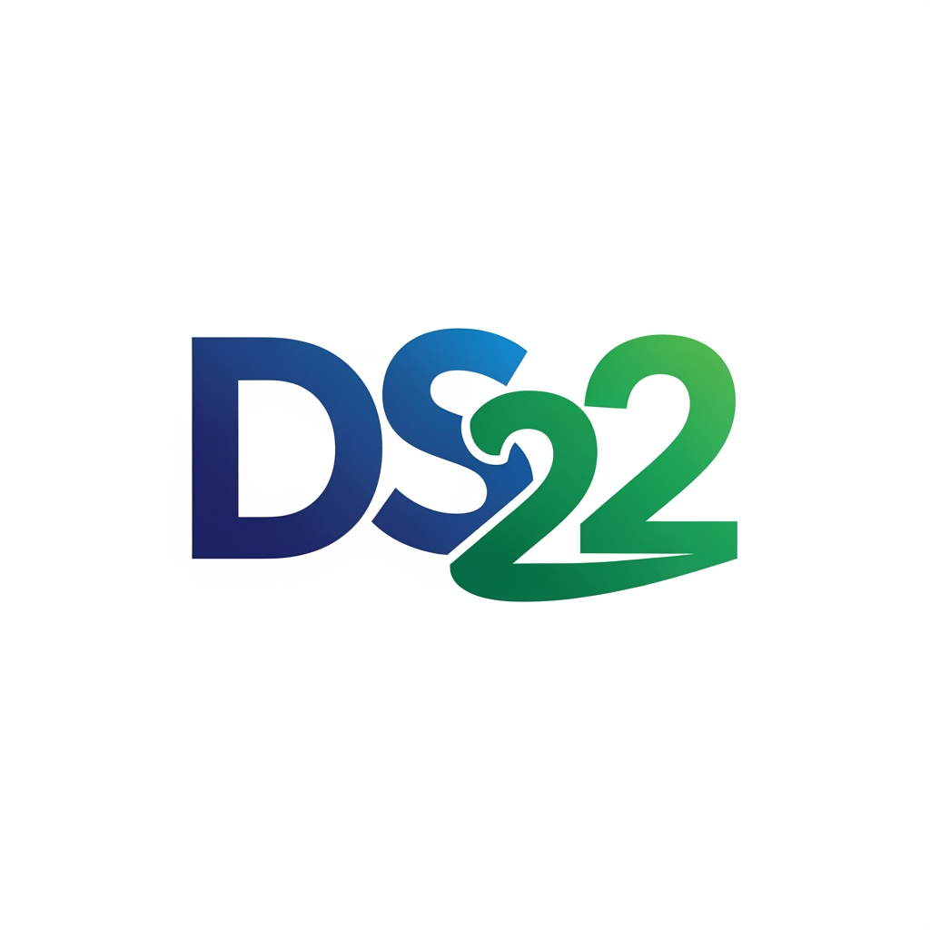 AI Design for ahora genera un logo donde se lea DS y 22 a la vez fusionados