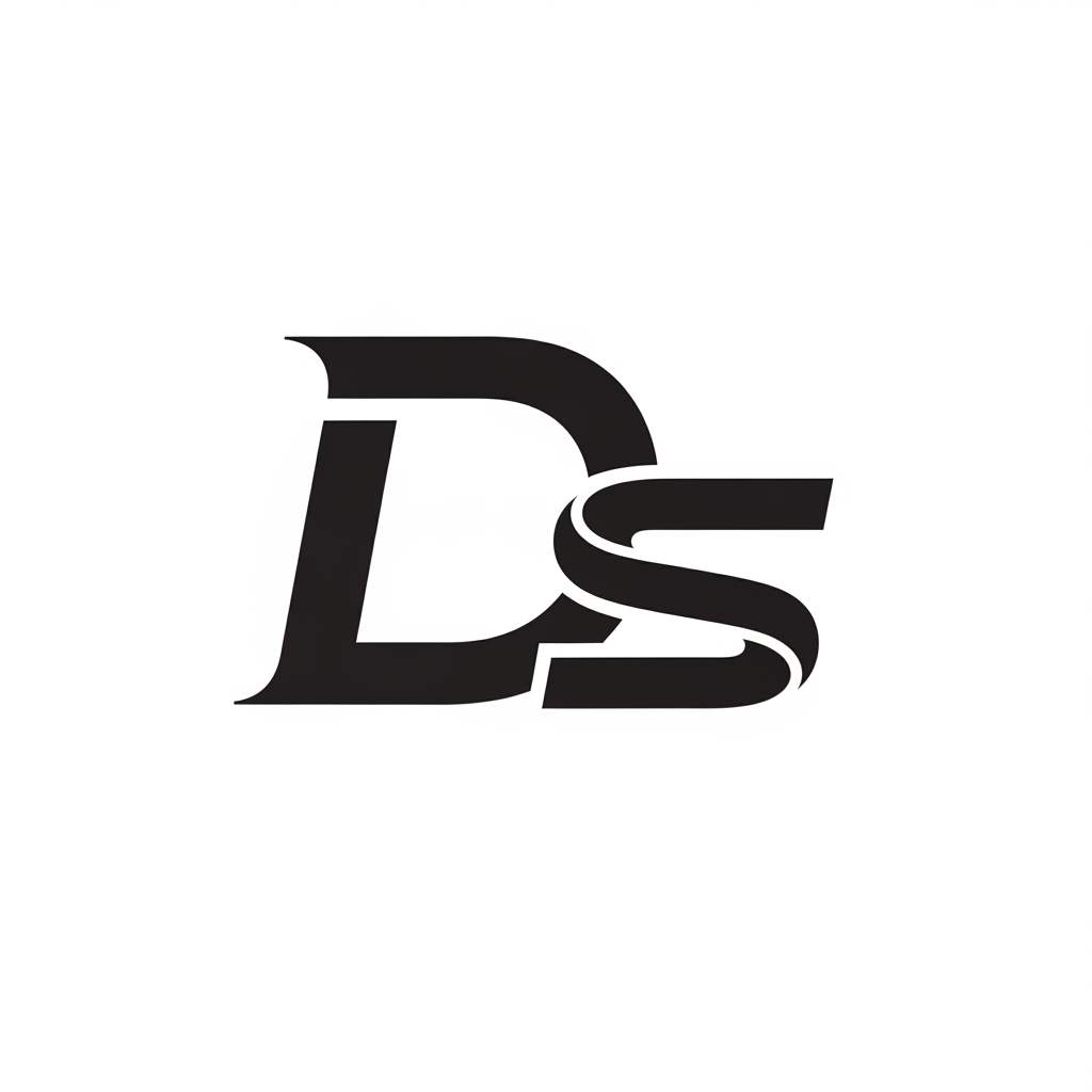 AI Design for genera un logo que tenga una D y una S para una marca personal de karting pero que o contenga nada de karting solo con una fuente moderna