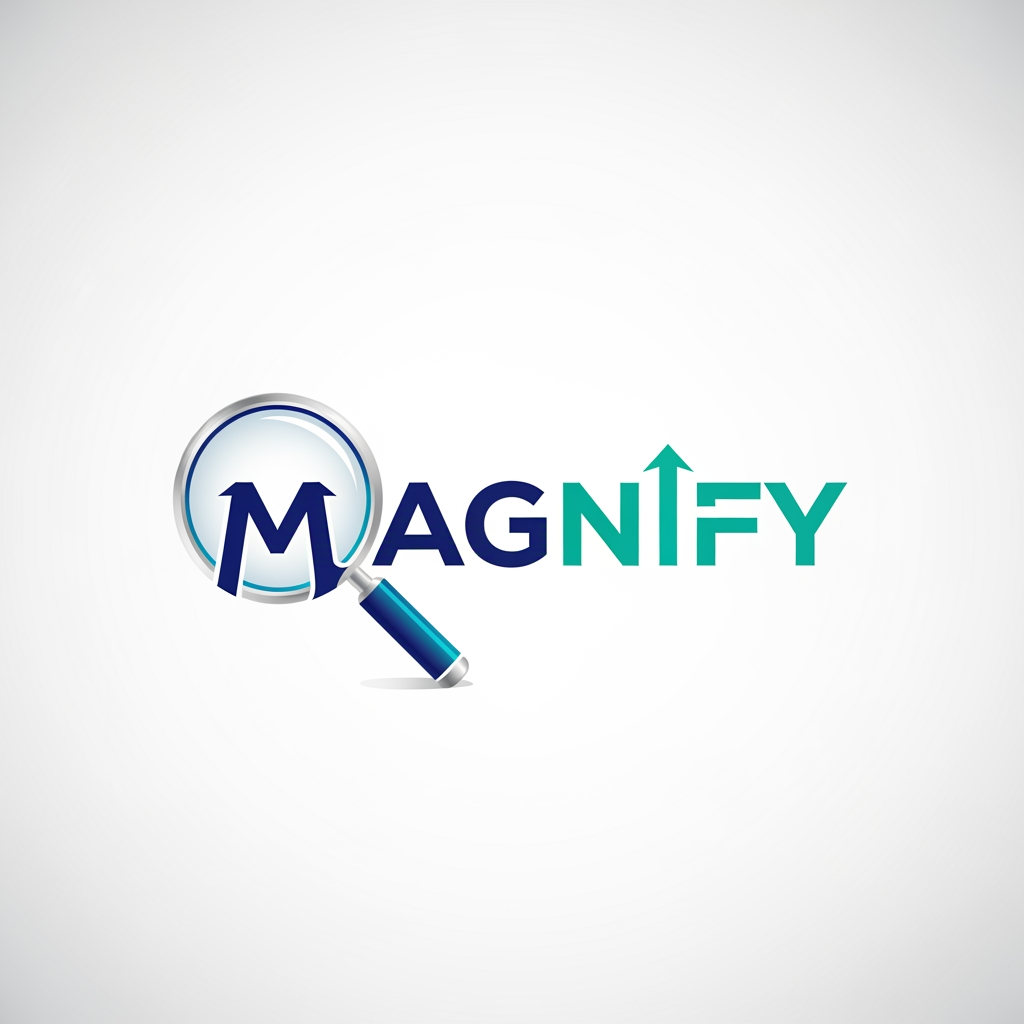 AI Design for create an logo my company name is magnify