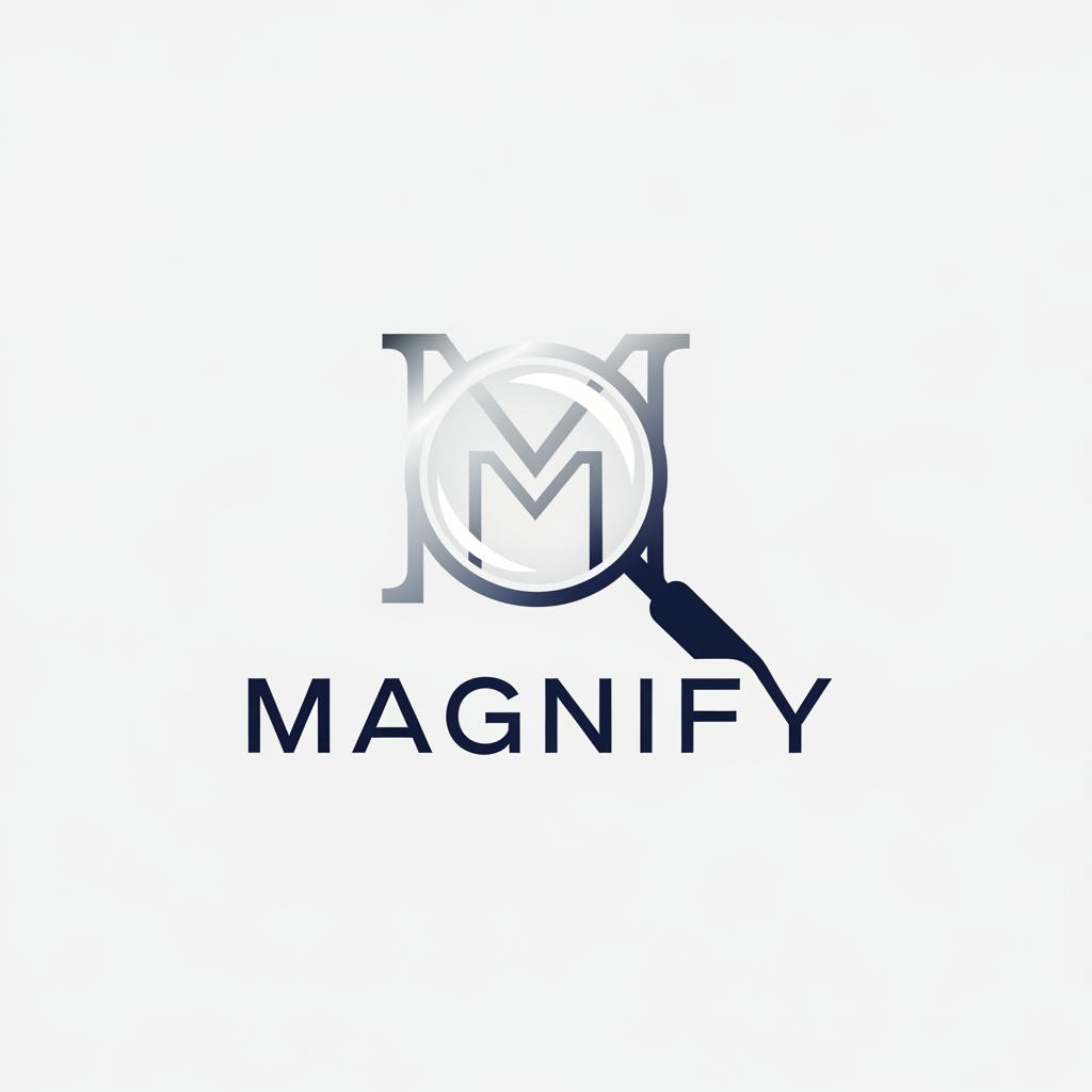 AI Design for create an logo my company name is magnify