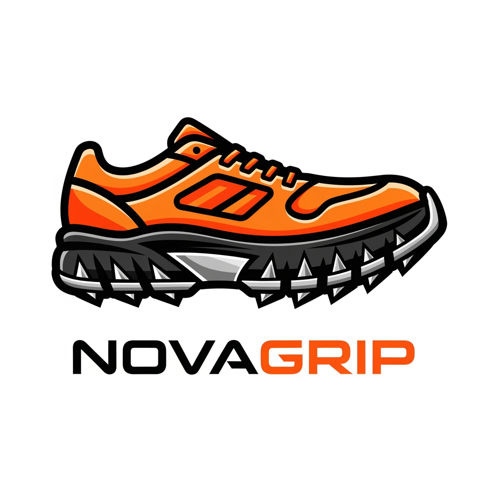 AI Design for Logo Prompt (NOVAGRIP – Orange Shoe Grip Brand):
“Create a bold, modern logo for a shoe grip product brand named ‘NOVAGRIP’. The design features a stylized athletic sneaker in bright orange with a rugged black outsole. The sole should have strong visible grip lines like spikes or traction strips, emphasizing durability and performance. The style is garage-inspired, sporty, and slightly industrial. Use a clean, futuristic sans-serif font for ‘NOVAGRIP’, placed under or beside the icon. Color palette: orange, black, and white with subtle metallic accents. The overall look should feel aggressive, high-performance, and innovative, suitable for sports tech branding.”