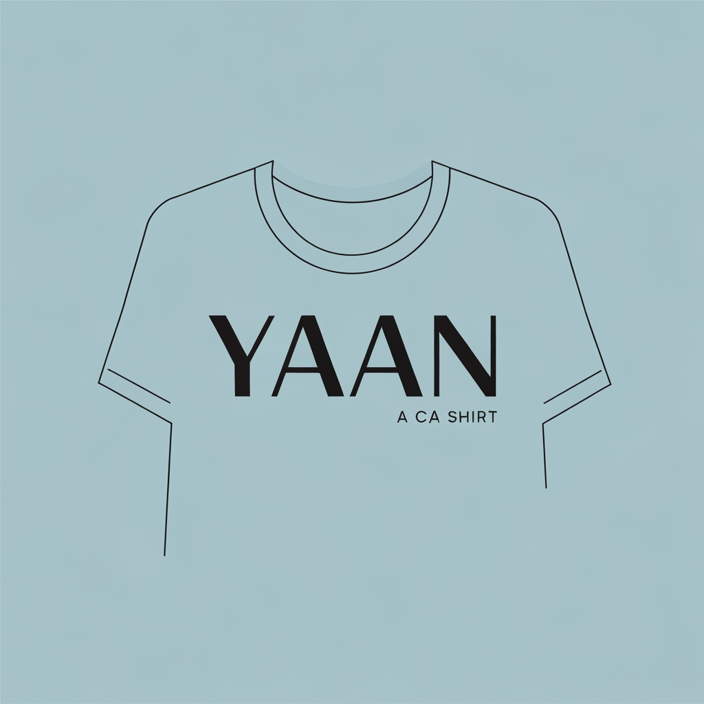 AI Design for Yaan is a clothing brand. Casual t shirt.make me a cool logi