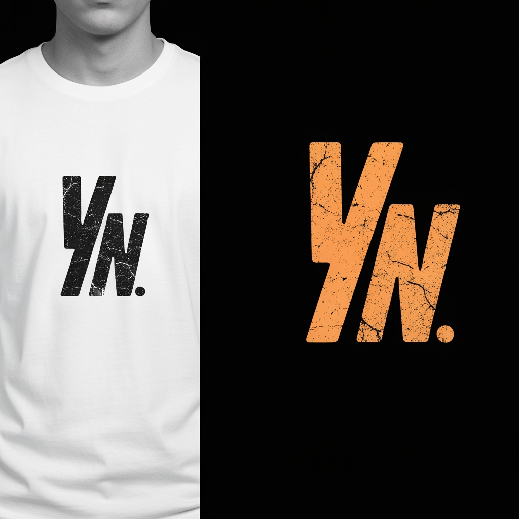 AI Design for Yaan. Is tamil word which More of a logo typemeans I or me. Make an creative c Casual t shirt.make me a cool logo mixing the letter