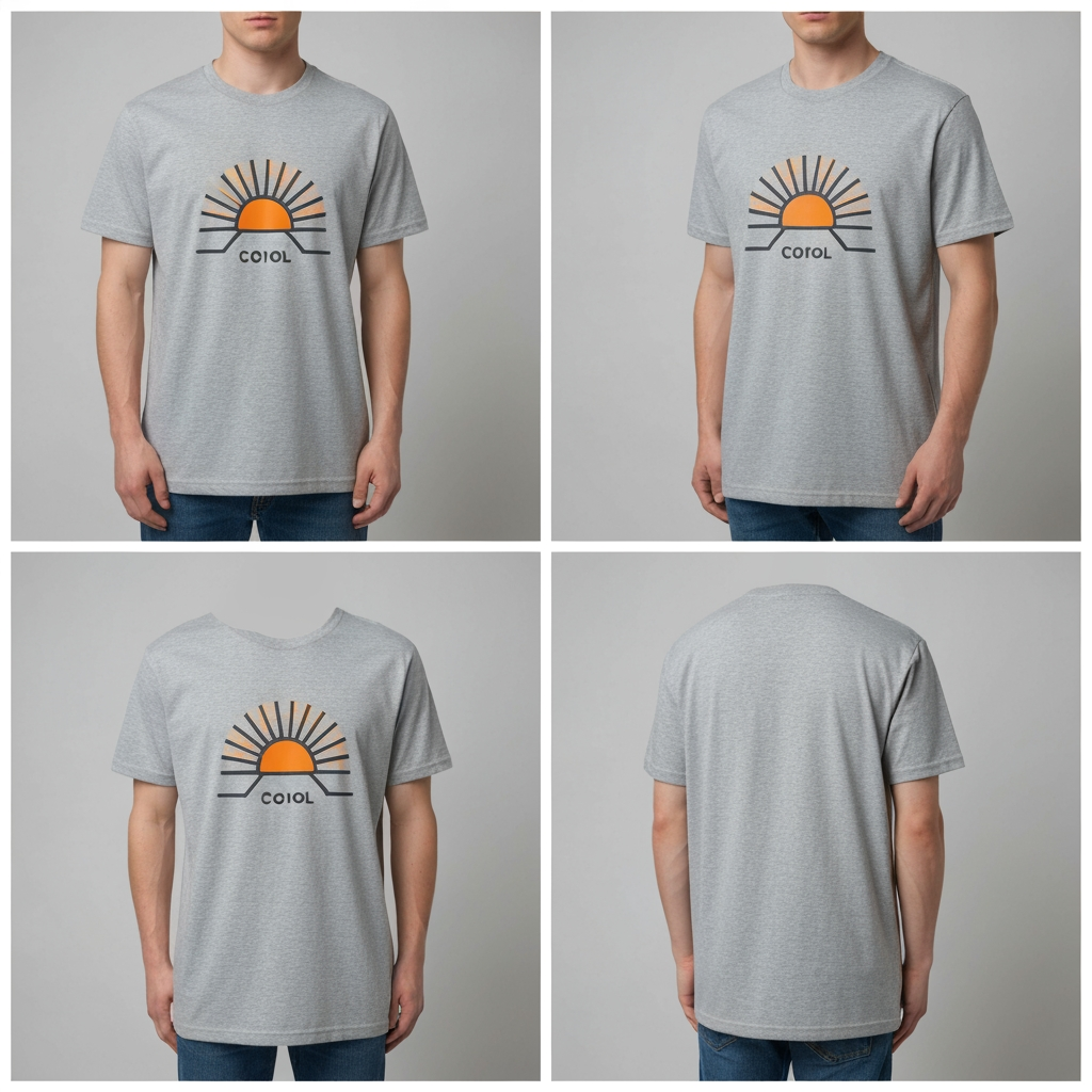 AI Design for Give me something simple and creative clothing brand. Casual t shirt.make me a cool logi