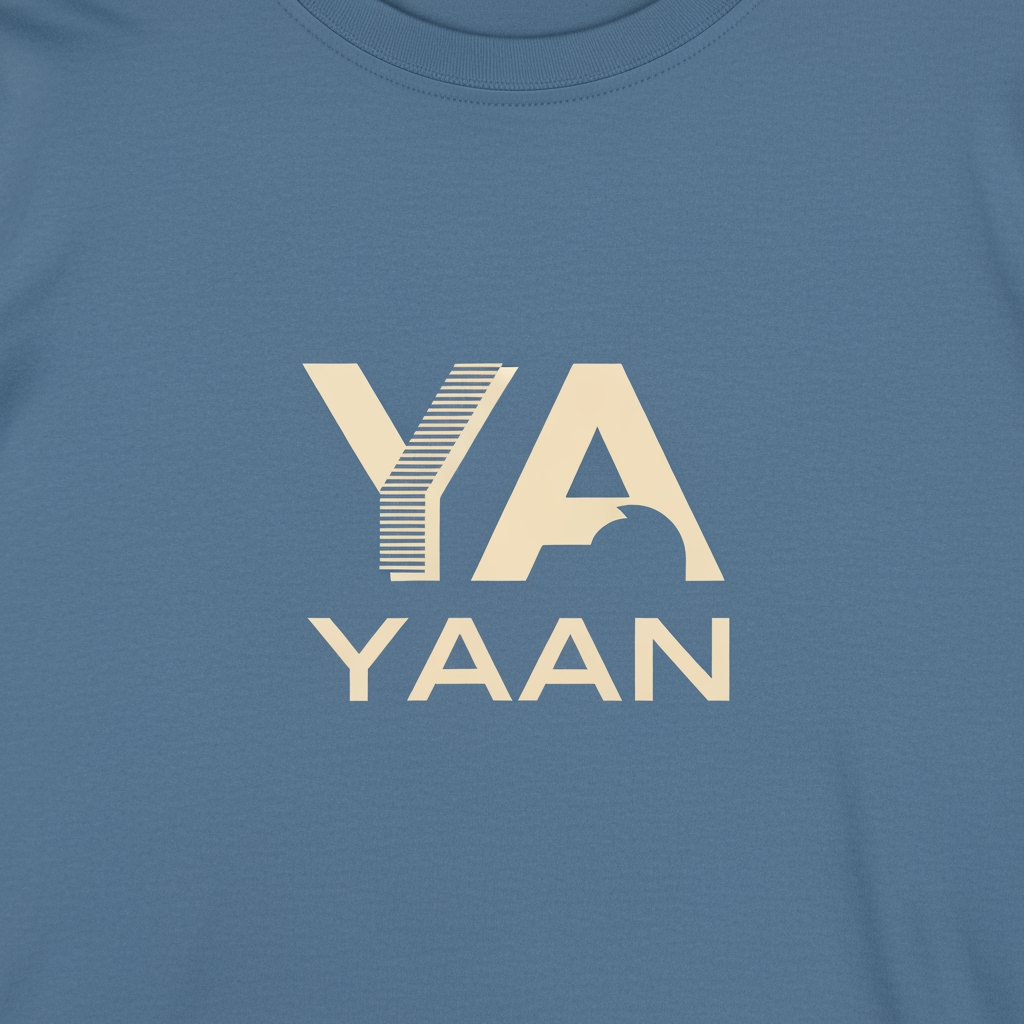 AI Design for Yaan. Is tamil word which More of a logo typemeans I or me. Make an creative c Casual t shirt.make me a cool logo mixing the letter