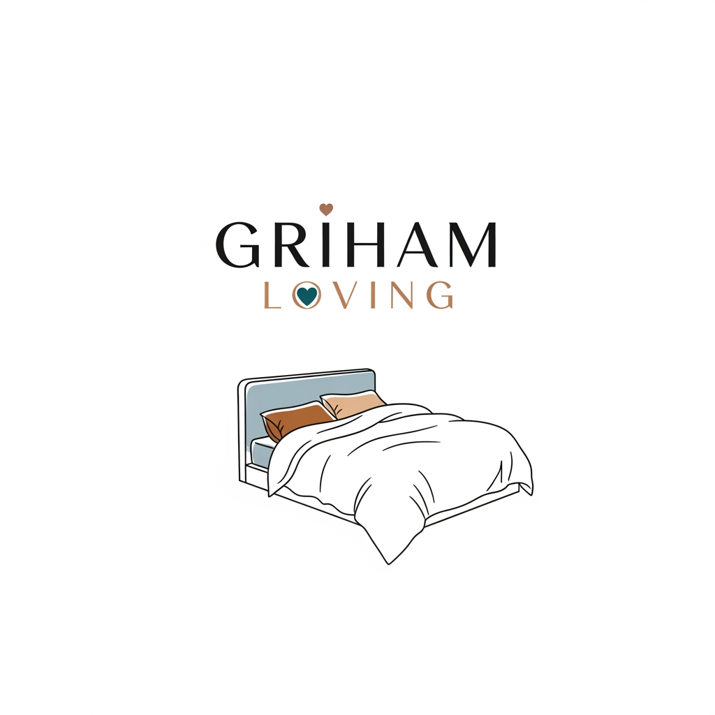 AI Design for create a logo brand name griham loving categary in bedsheet dohar etc