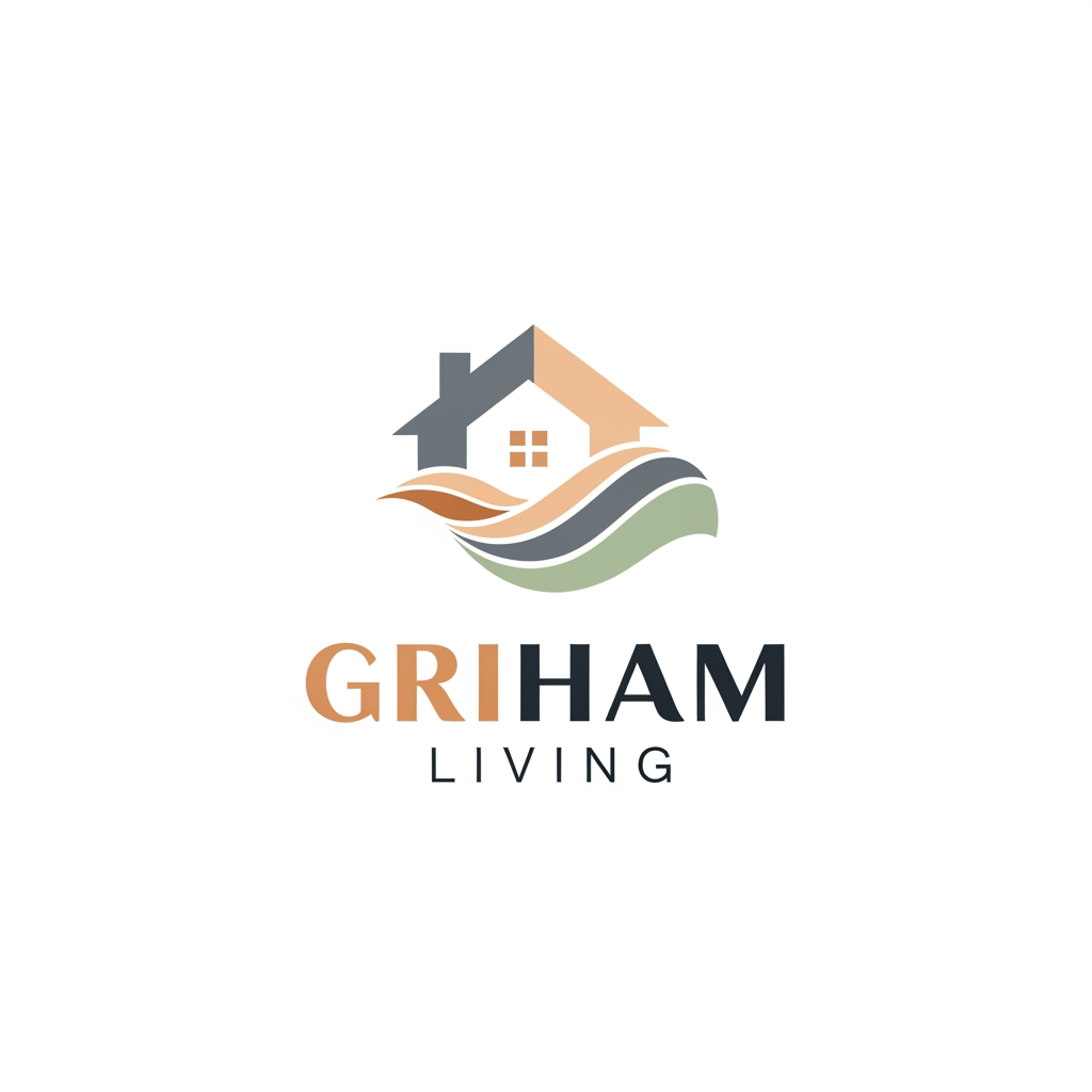 AI Design for create a logo brand name griham living categary in bedsheet dohar etc creative