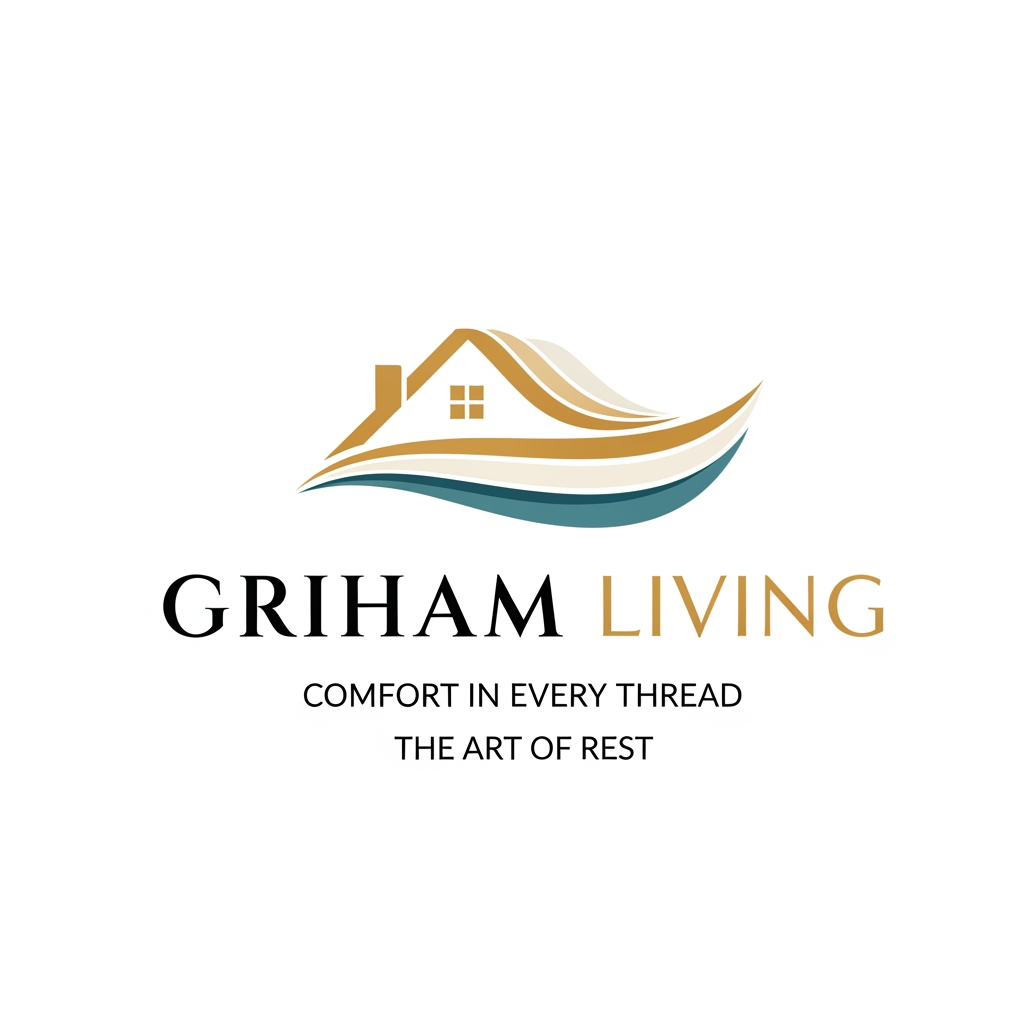AI Design for logo for brand name Griham Living category bedsheets dohar etc