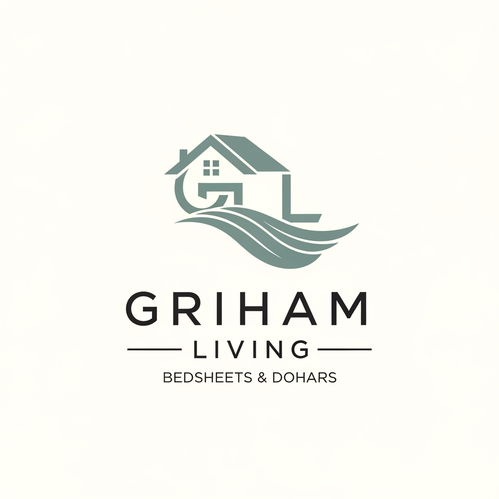 AI Design for create a logo brand name griham living categary in bedsheet dohar etc