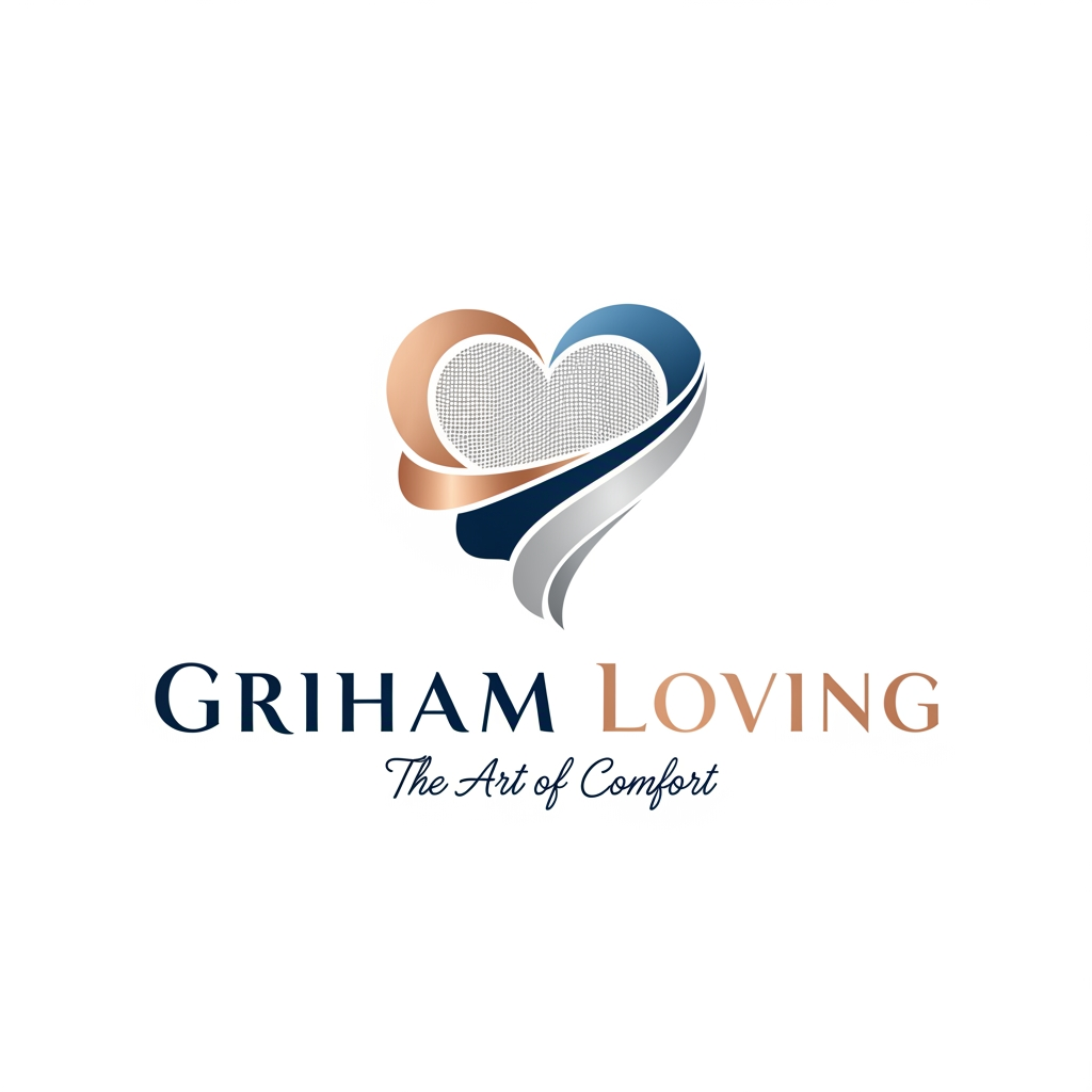 AI Design for create a logo brand name griham loving categary in bedsheet dohar etc