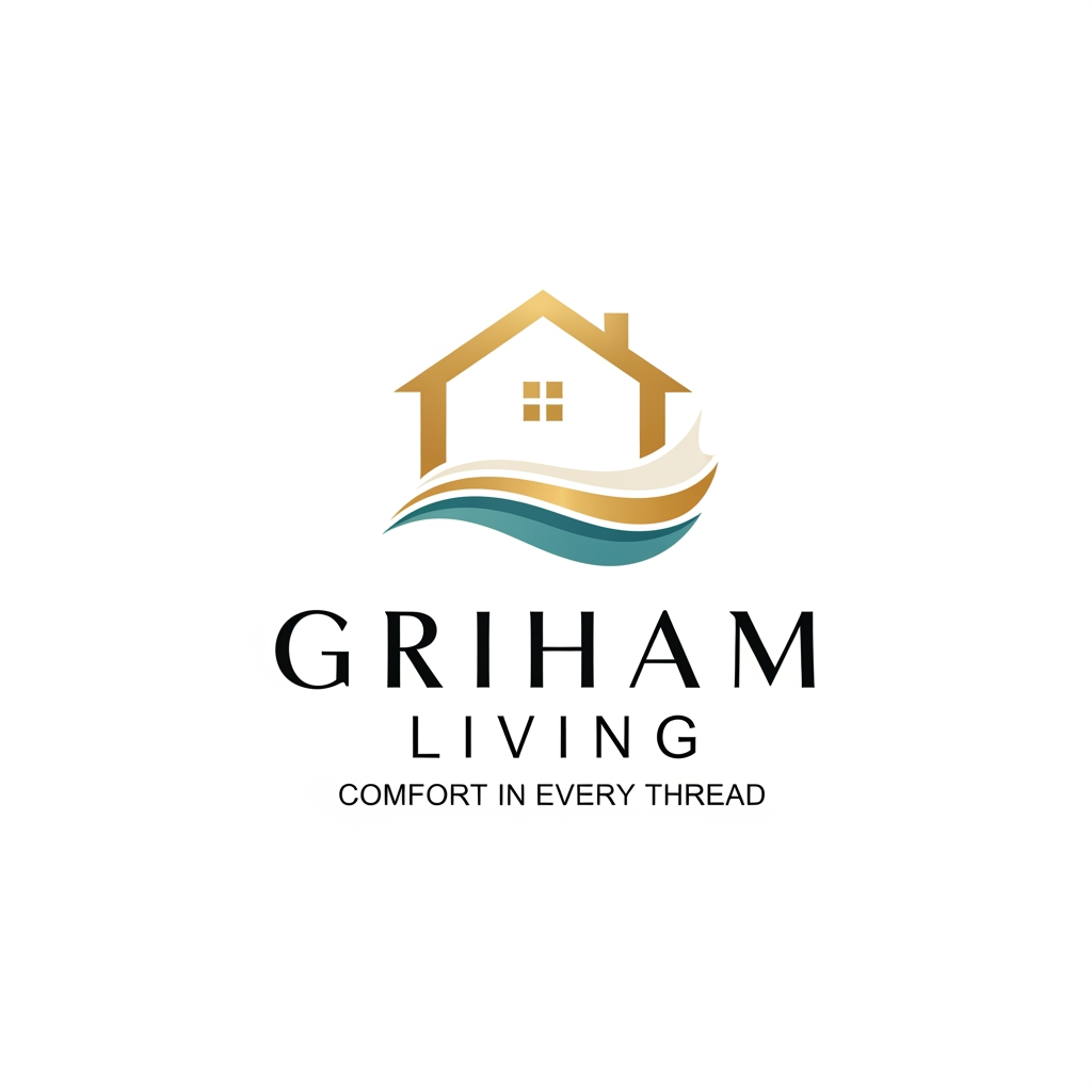 AI Design for logo for brand name Griham Living category bedsheets dohar etc