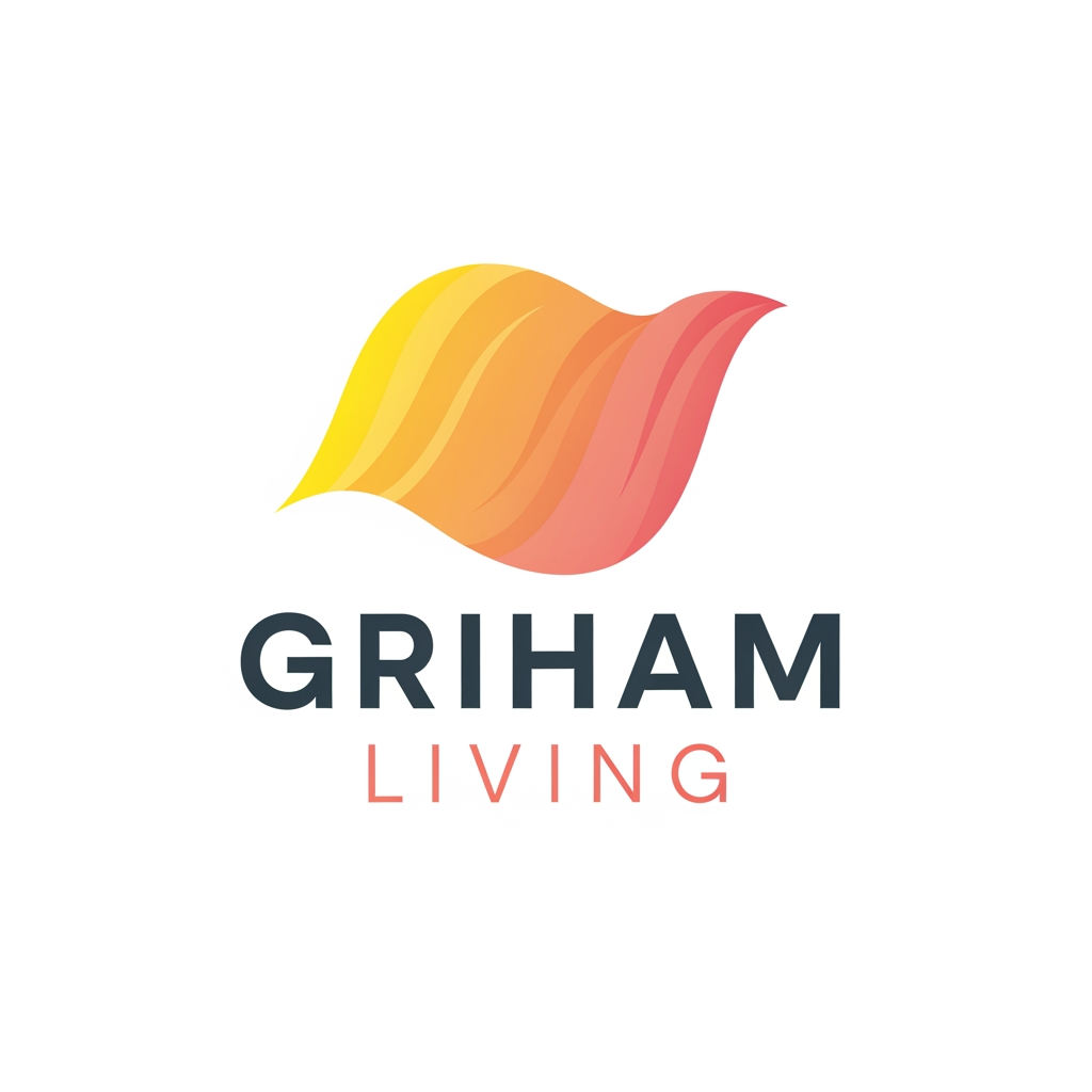 AI Design for brand name griham living make a logo category bedsheet dohar etc use bright colours