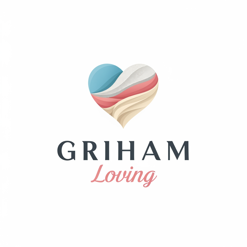 AI Design for create a logo brand name griham loving categary in bedsheet dohar etc