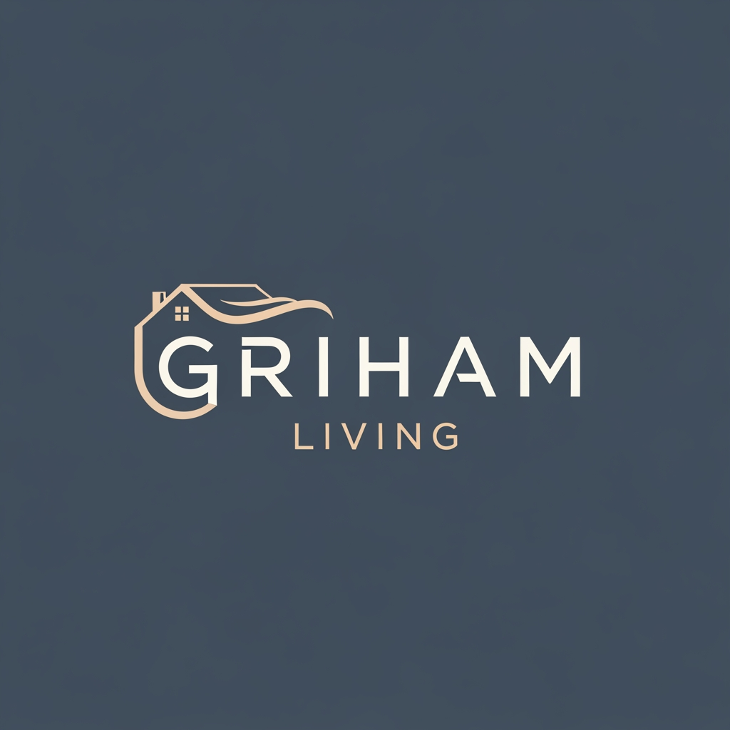AI Design for create a logo brand name griham living categary in bedsheet dohar etc